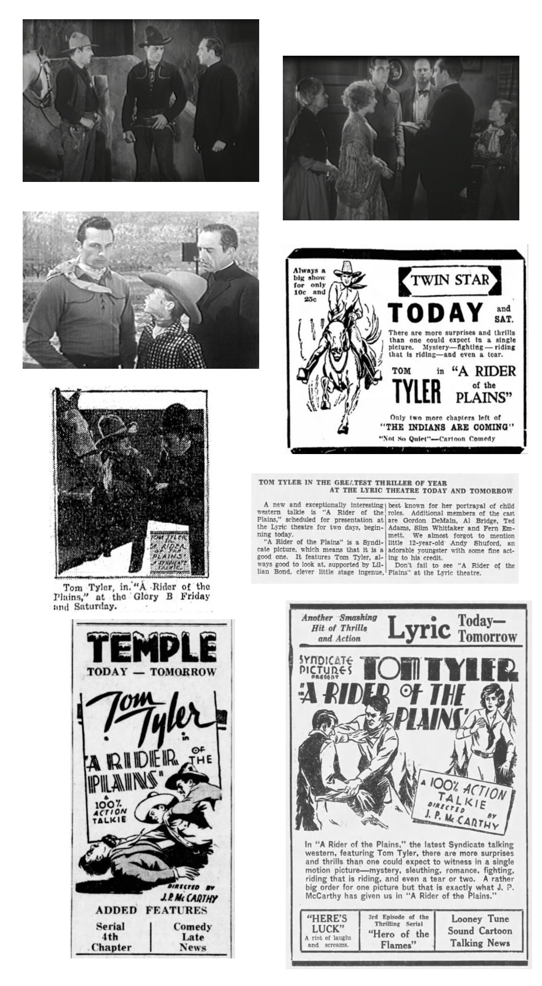 A Rider of the Plains screencaps cinema ads film reviews