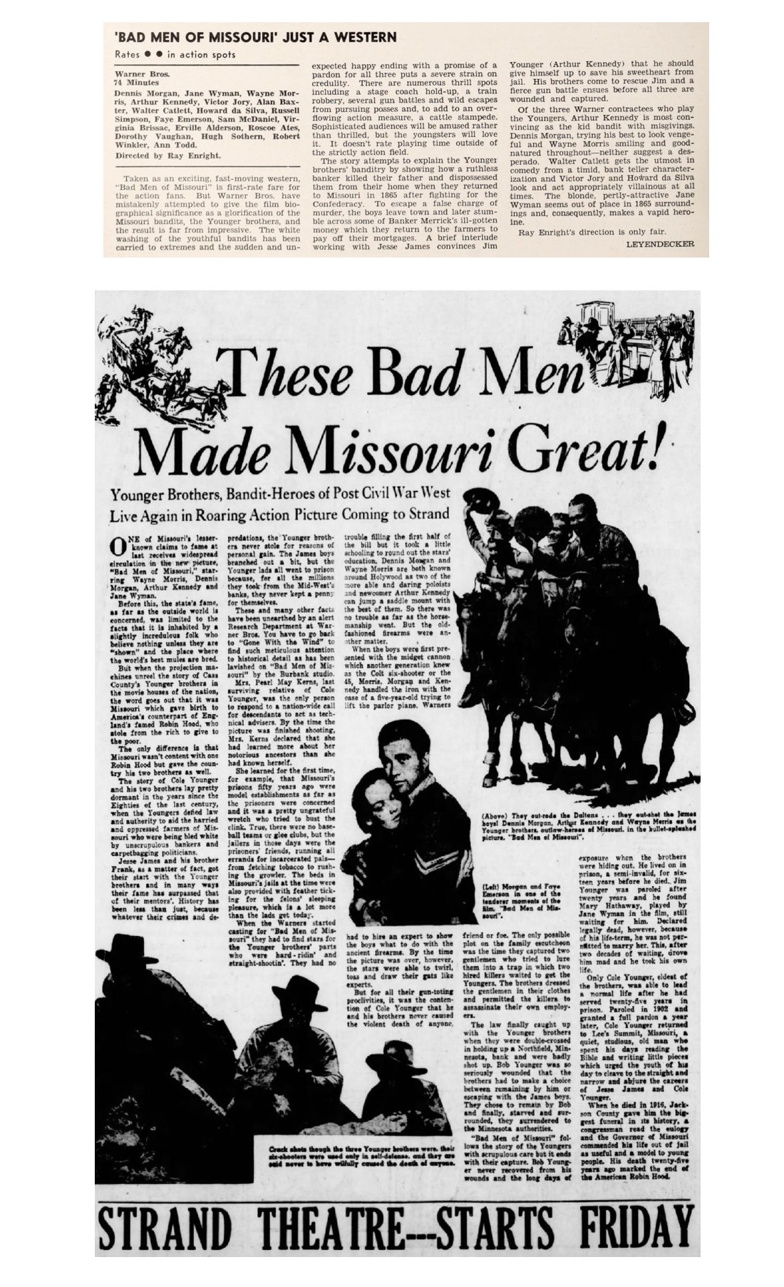 Bad Men of Missouri film reviews Bad Men of Missouri film reviews