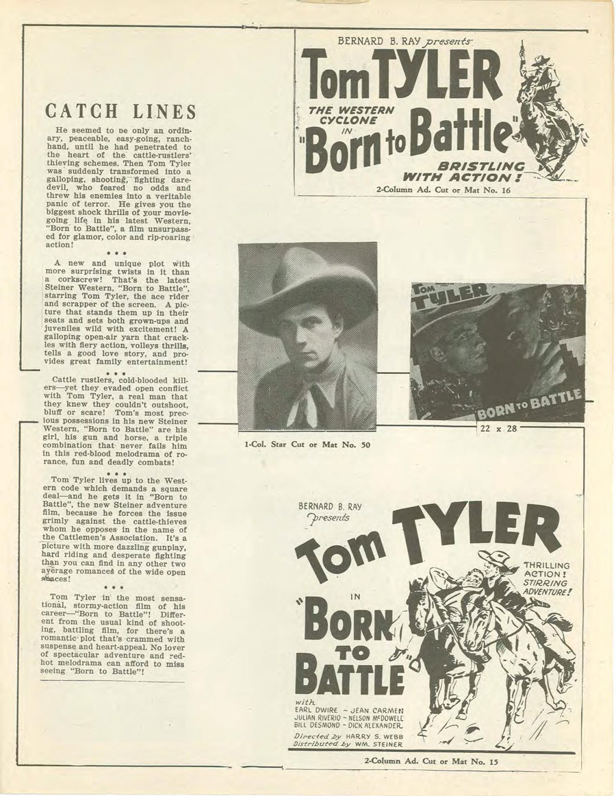 Born to Battle pressbook