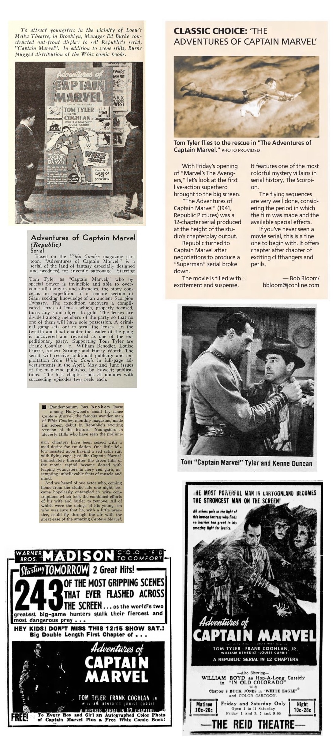 Adventures of Captain Marvel cinema ad film reviews pictures