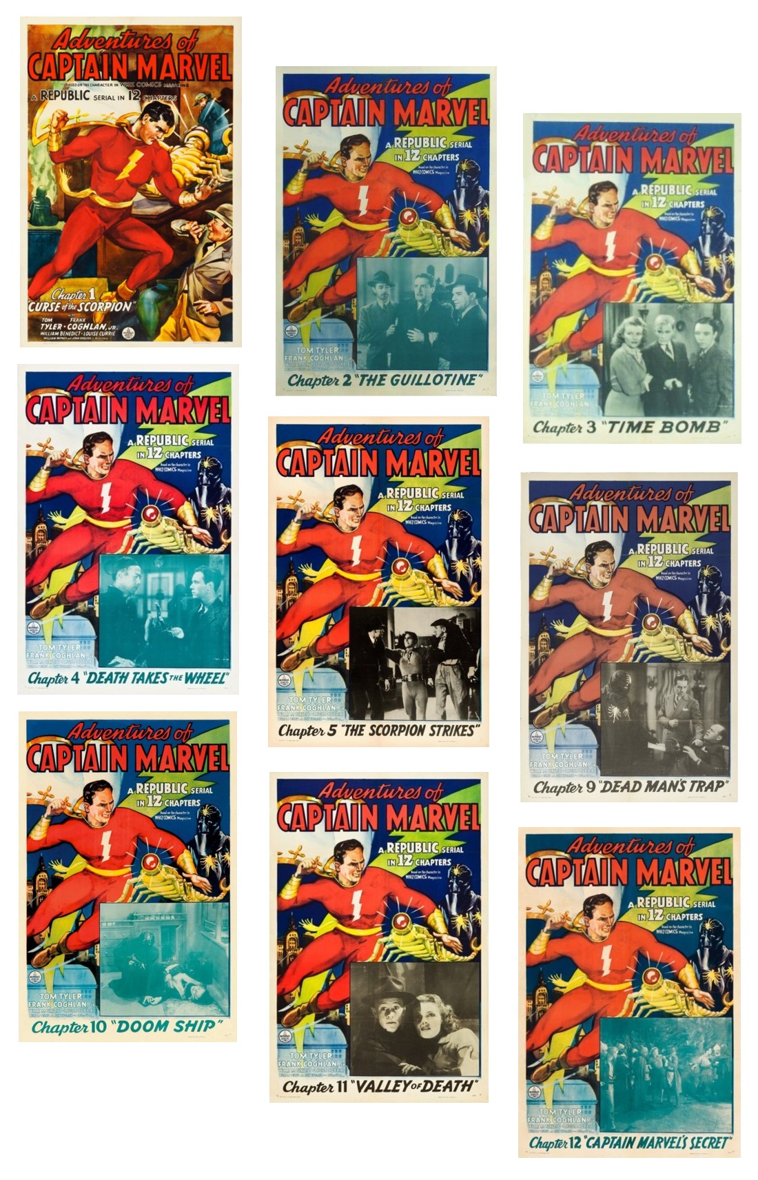 Adventures of Captain Marvel USA chapter one sheets