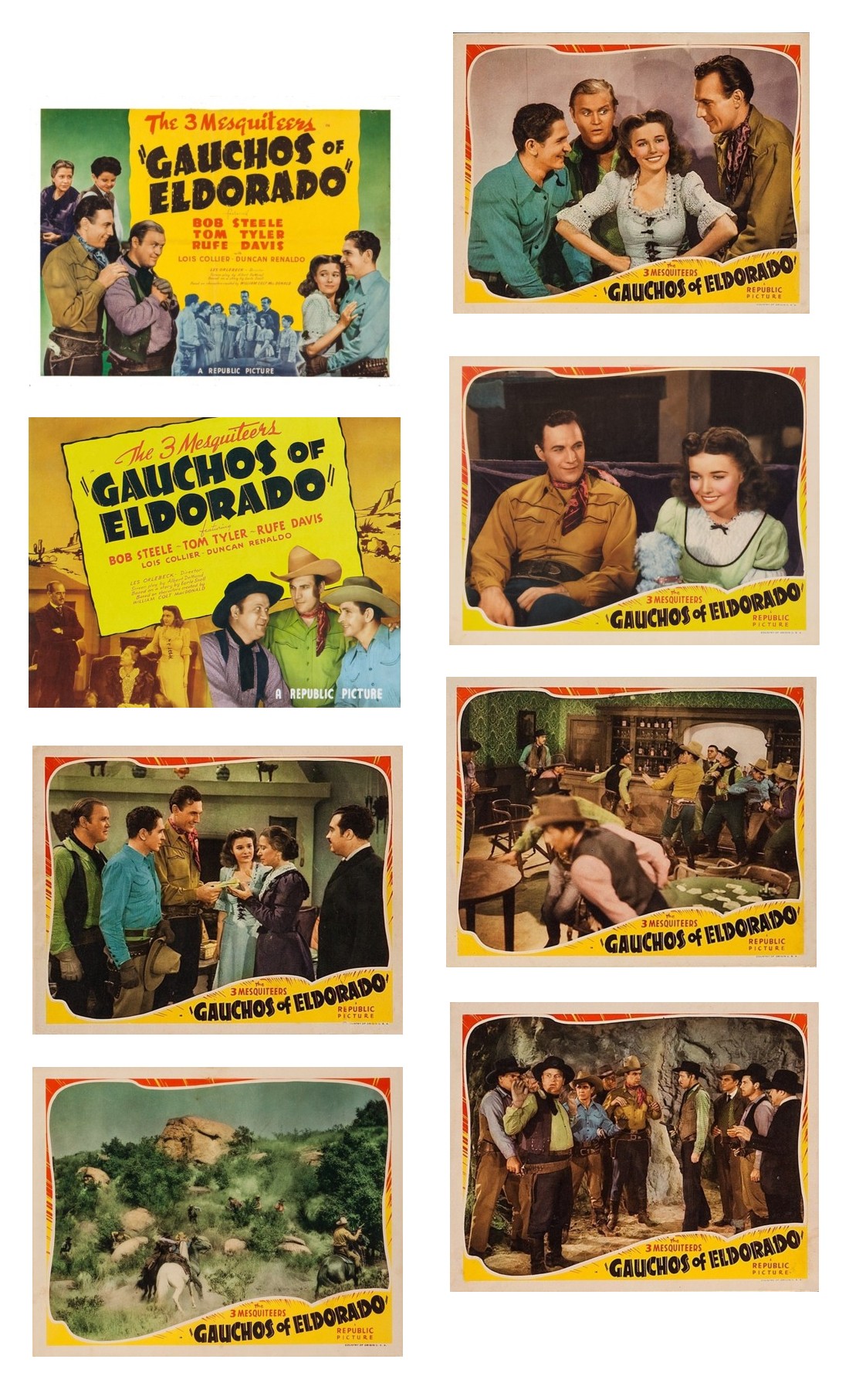 Gauchos of El Dorado half sheet lobby cards Gauchos of El Dorado half sheet lobby cards