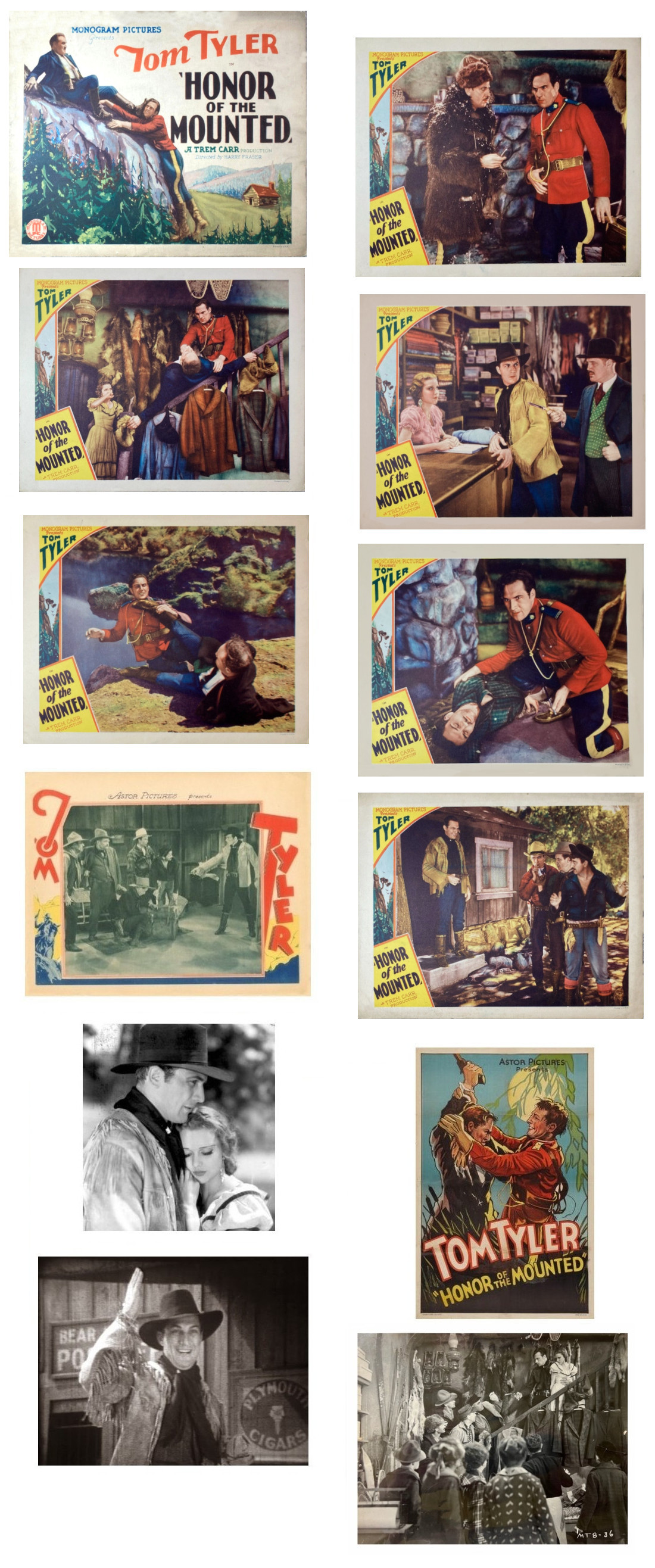 Honor of the Mounted film stills lobby cards one sheet