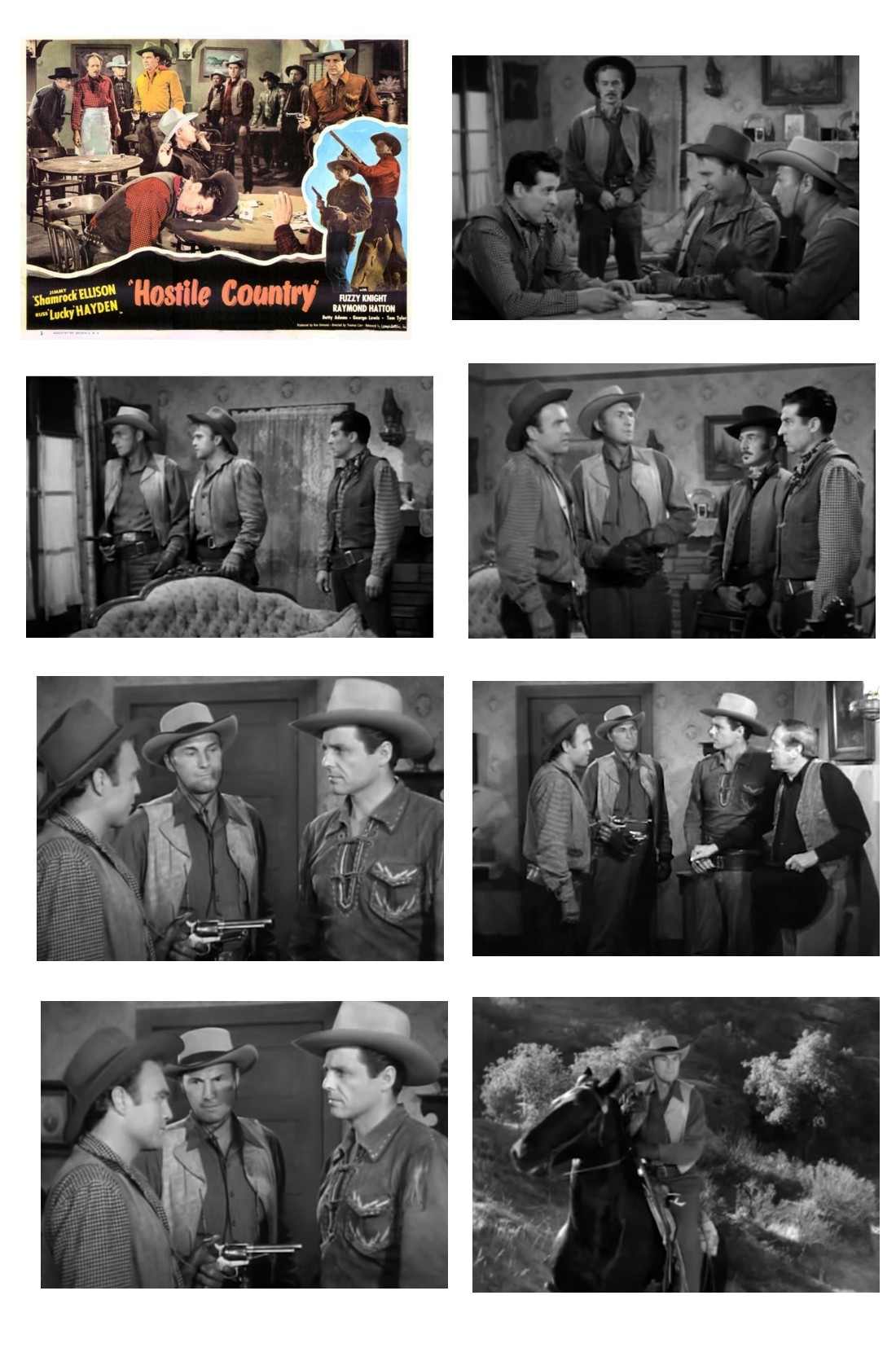 Hostile Country lobby card and screenshots