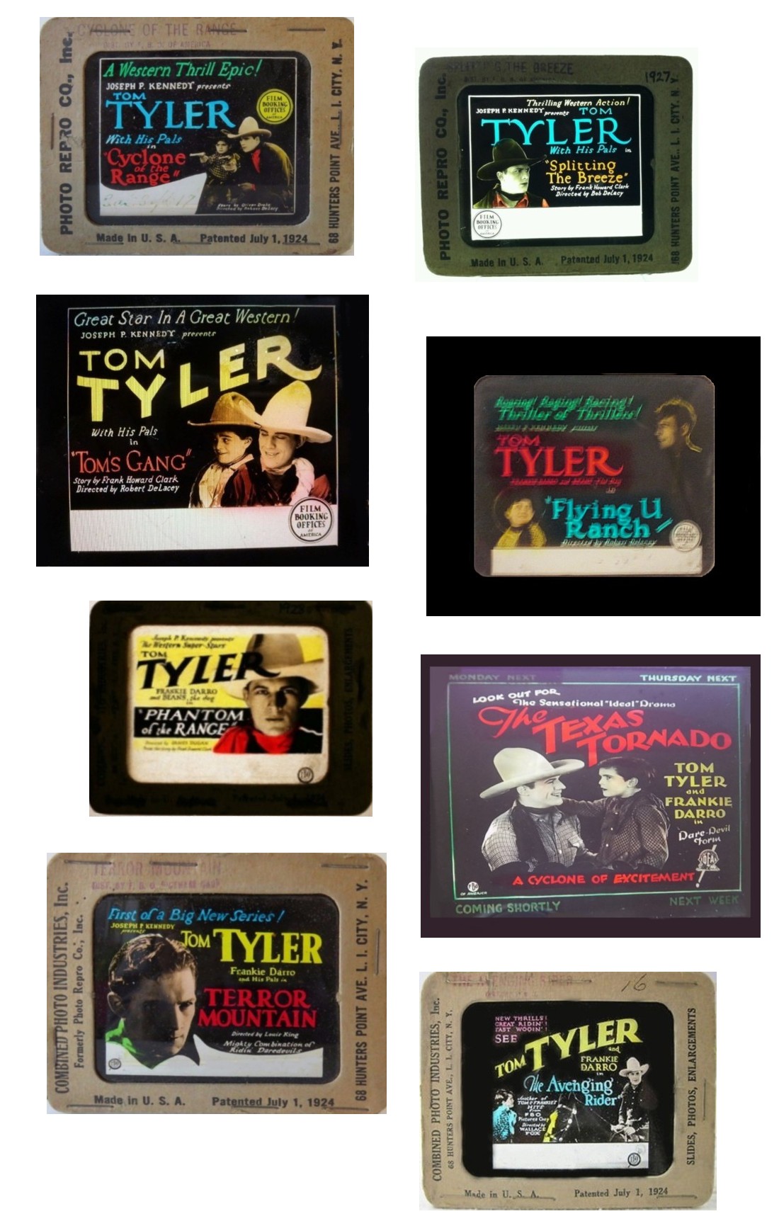 Tom Tyler lantern slides