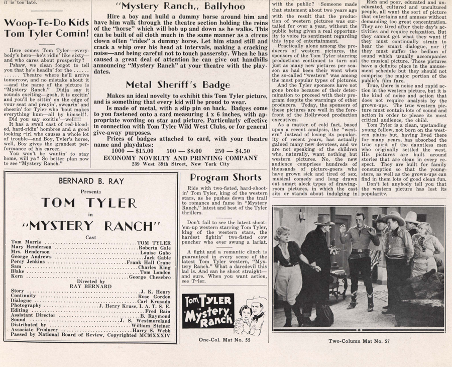 Mystery Ranch pressbook Mystery Ranch pressbook