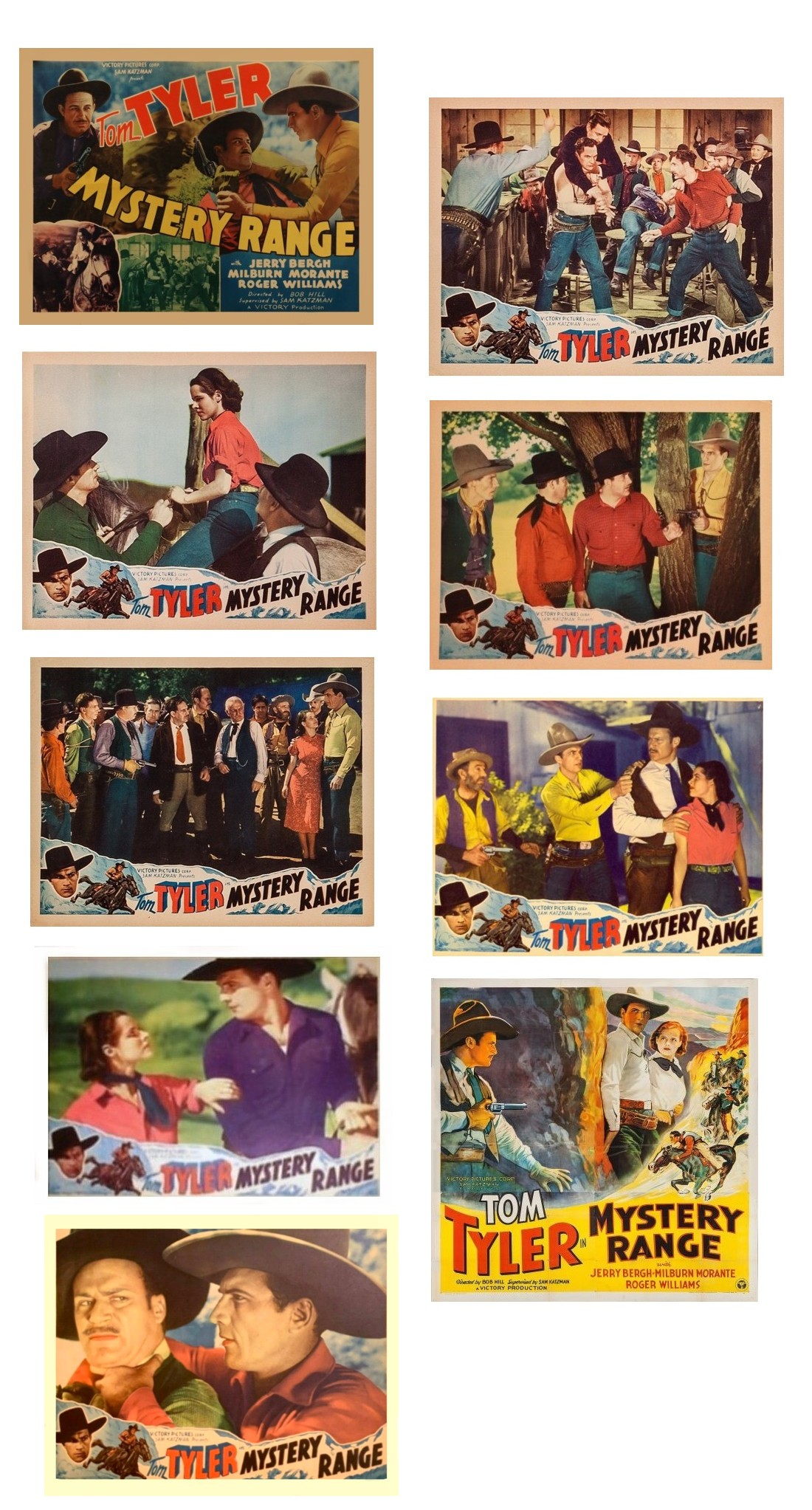 Mystery Range six sheet lobby cards