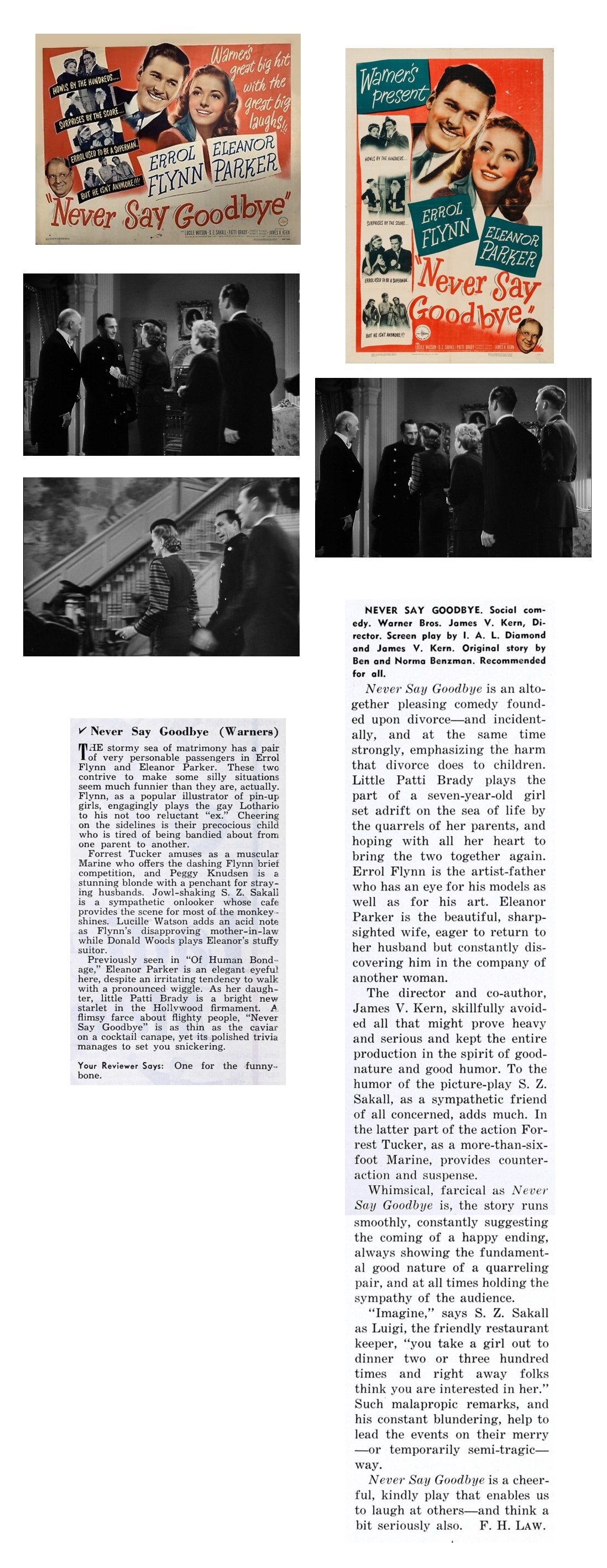 Never Say Goodbye movie posters and stills