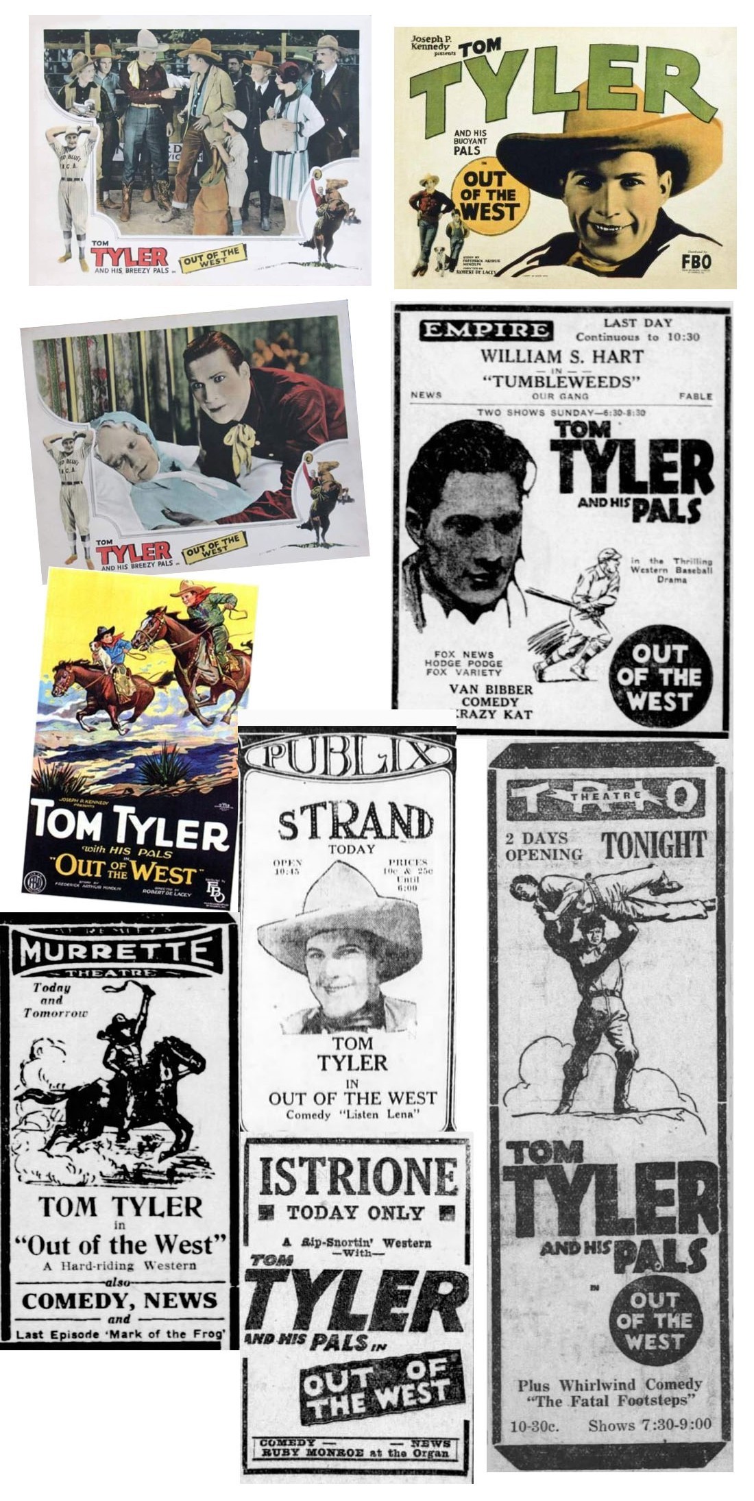 Out of the West lobby card one sheet cinema ads