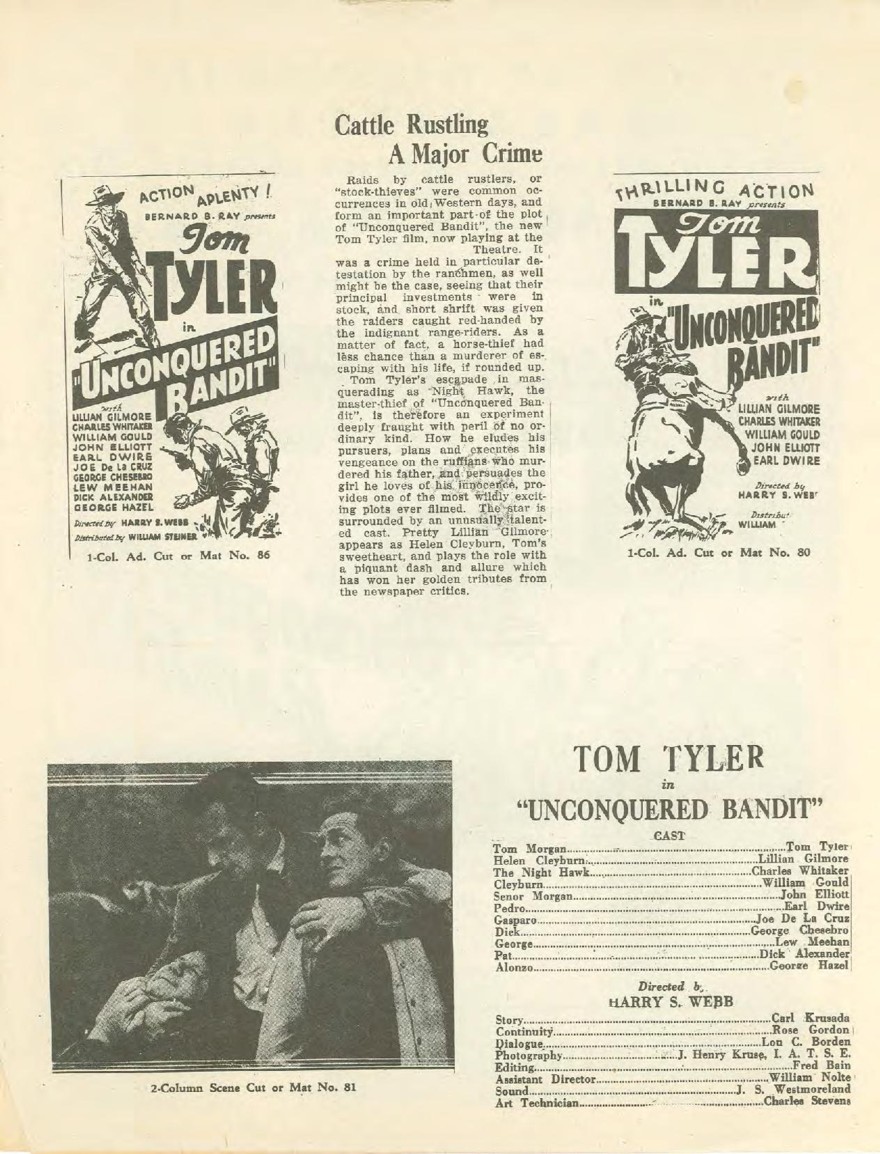 Unconquered Bandit presskit
