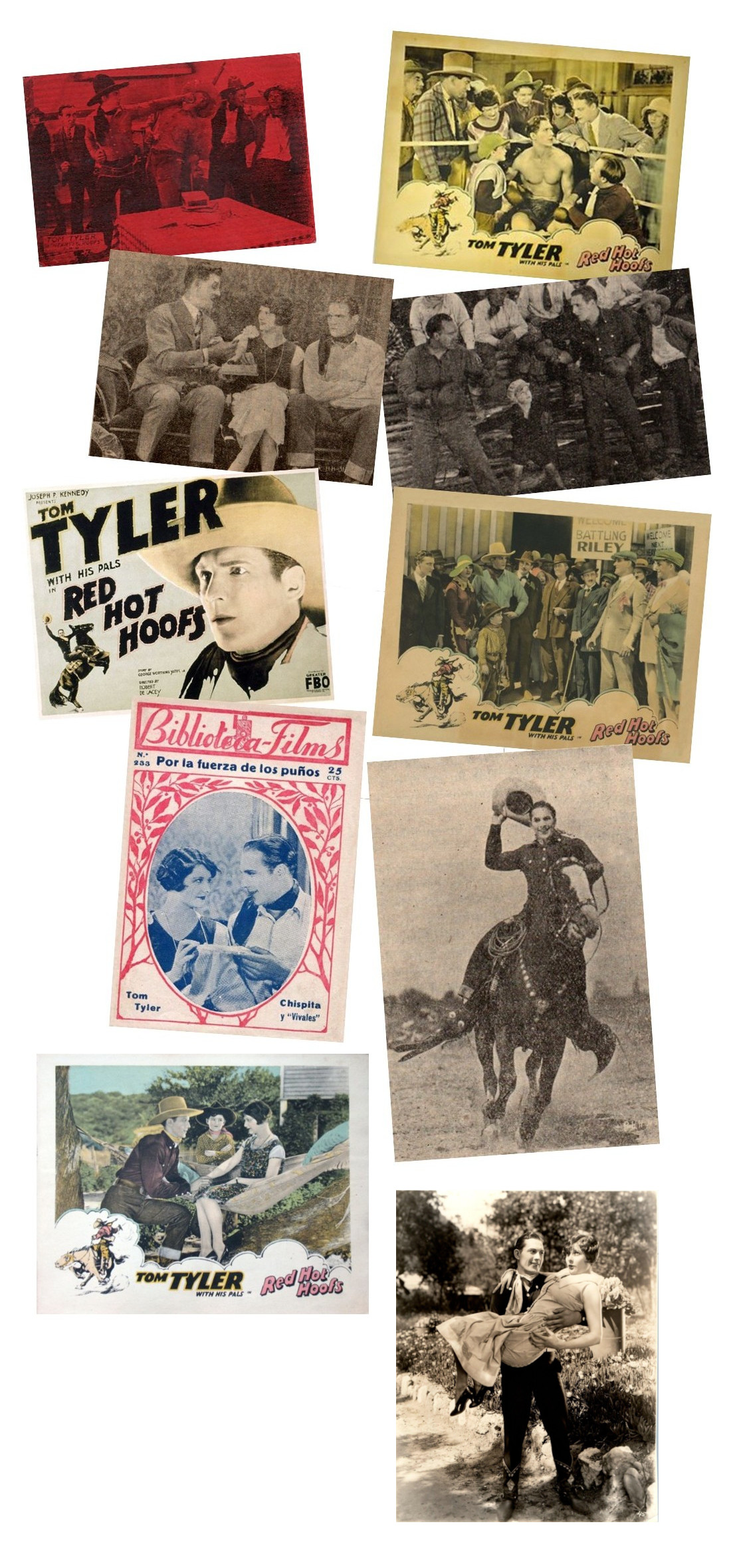 Red Hot Hoofs movie card lobby cards Spain film booklet film stills