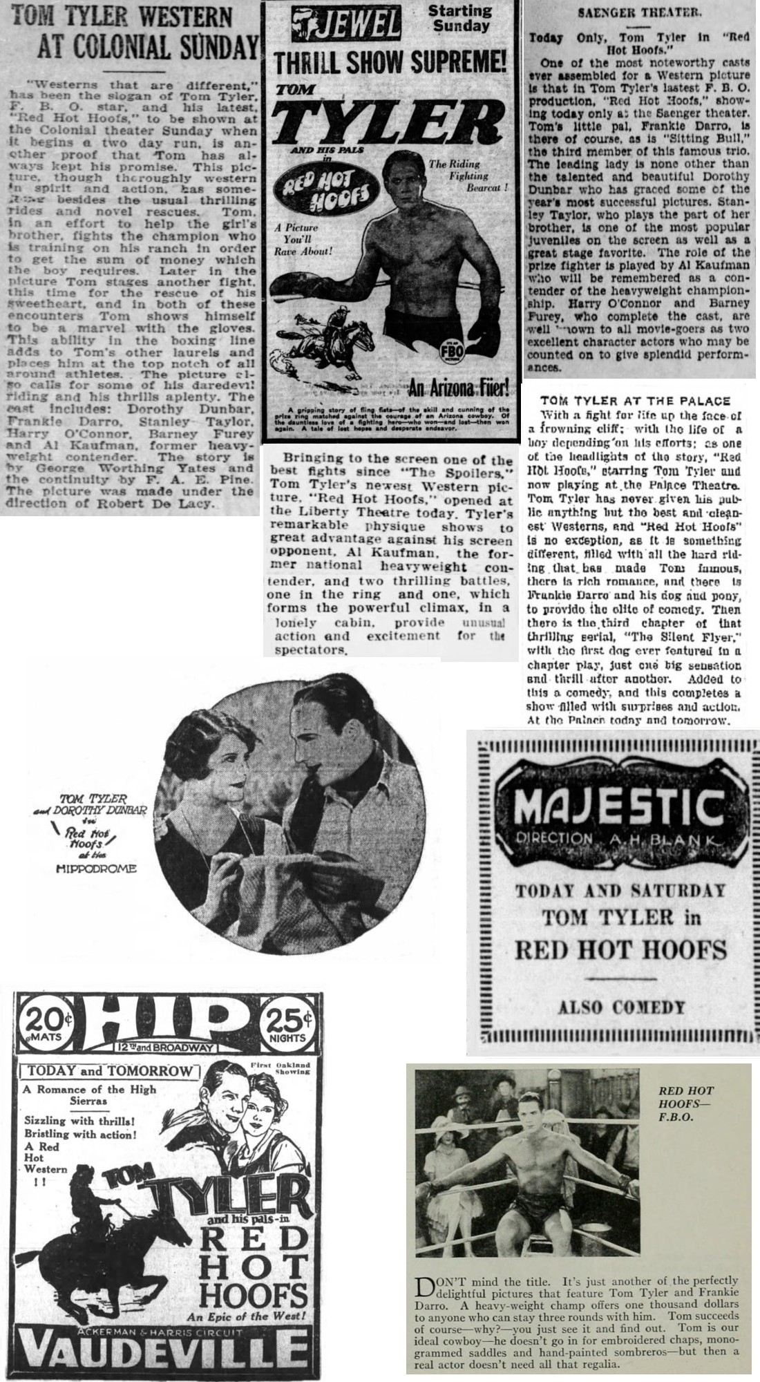 Red Hot Hoofs cinema ads pictures of Tom film reviews synopses