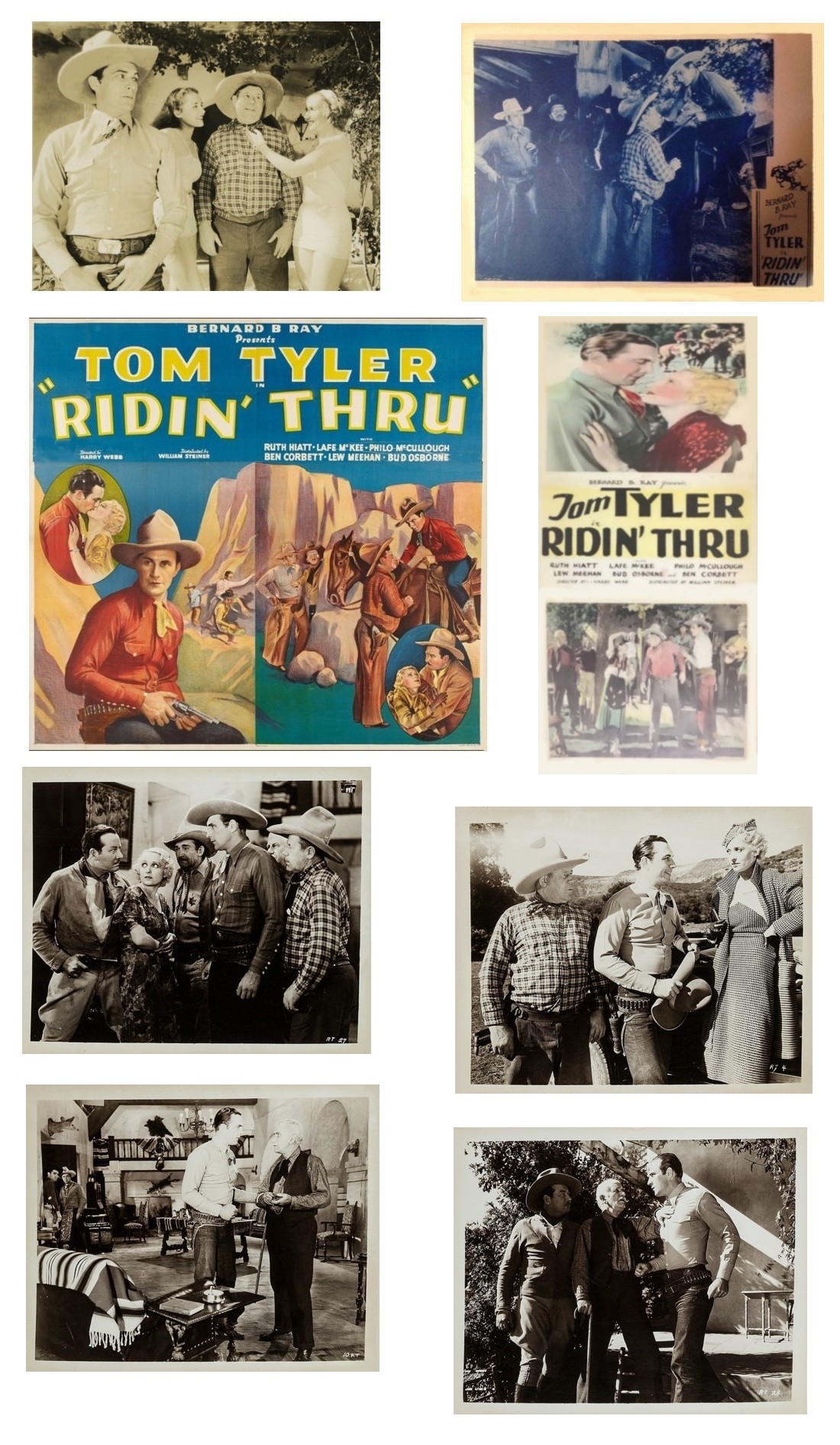 Ridin' Thru film stills lobby card six sheet