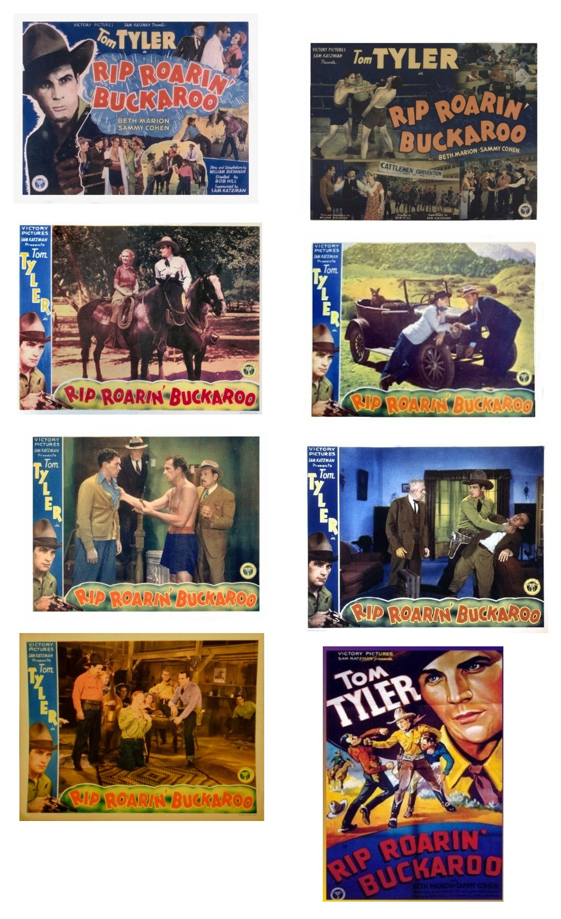 Rip Roaring Buckaroo lobby cards one sheet