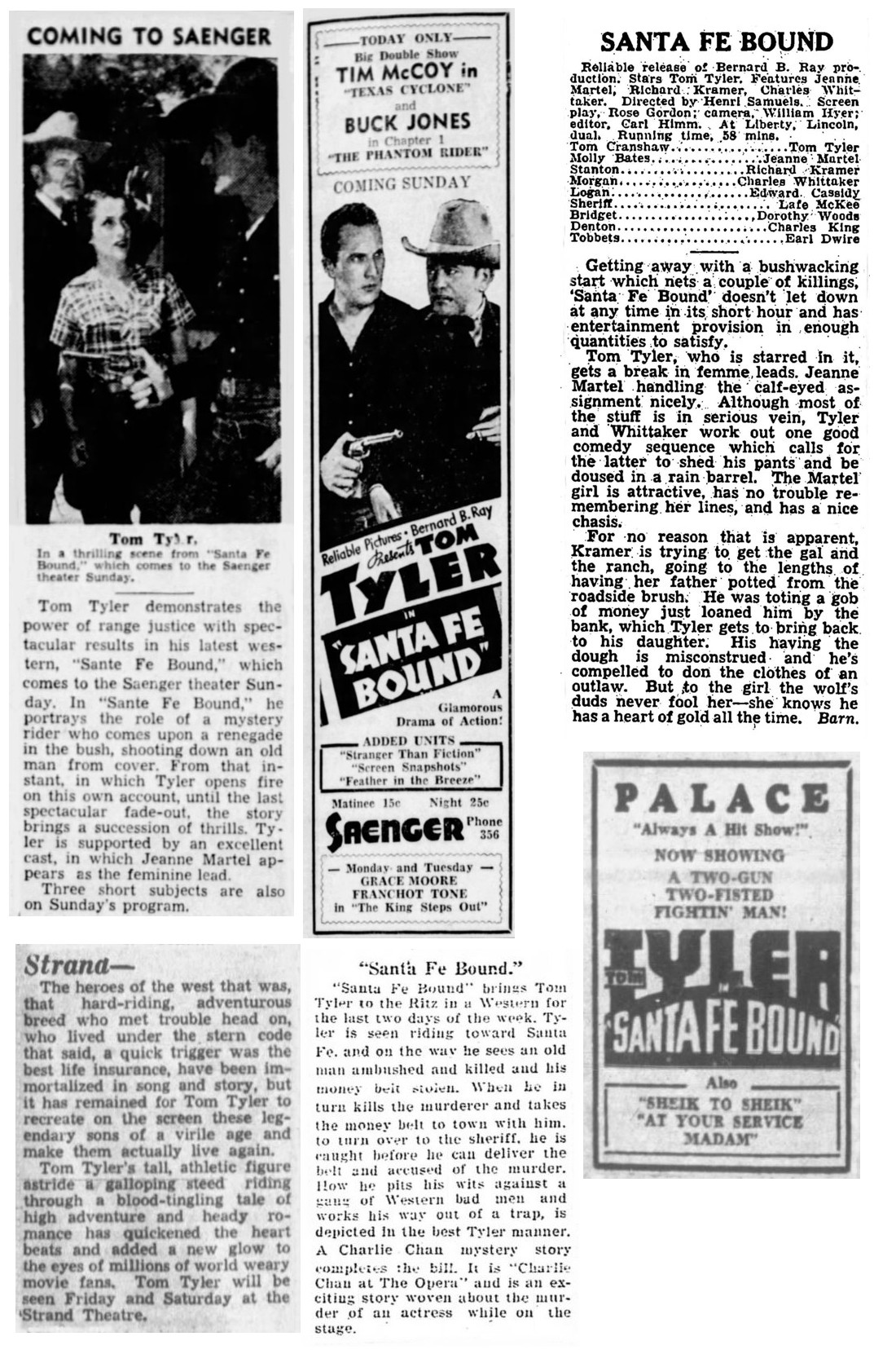 Santa Fe Bound cinema ads film reviews