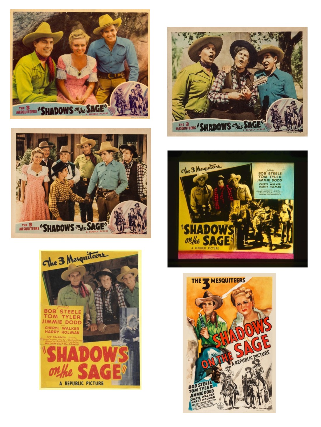 Shadows on the Sage one sheet lobby cards lantern slide