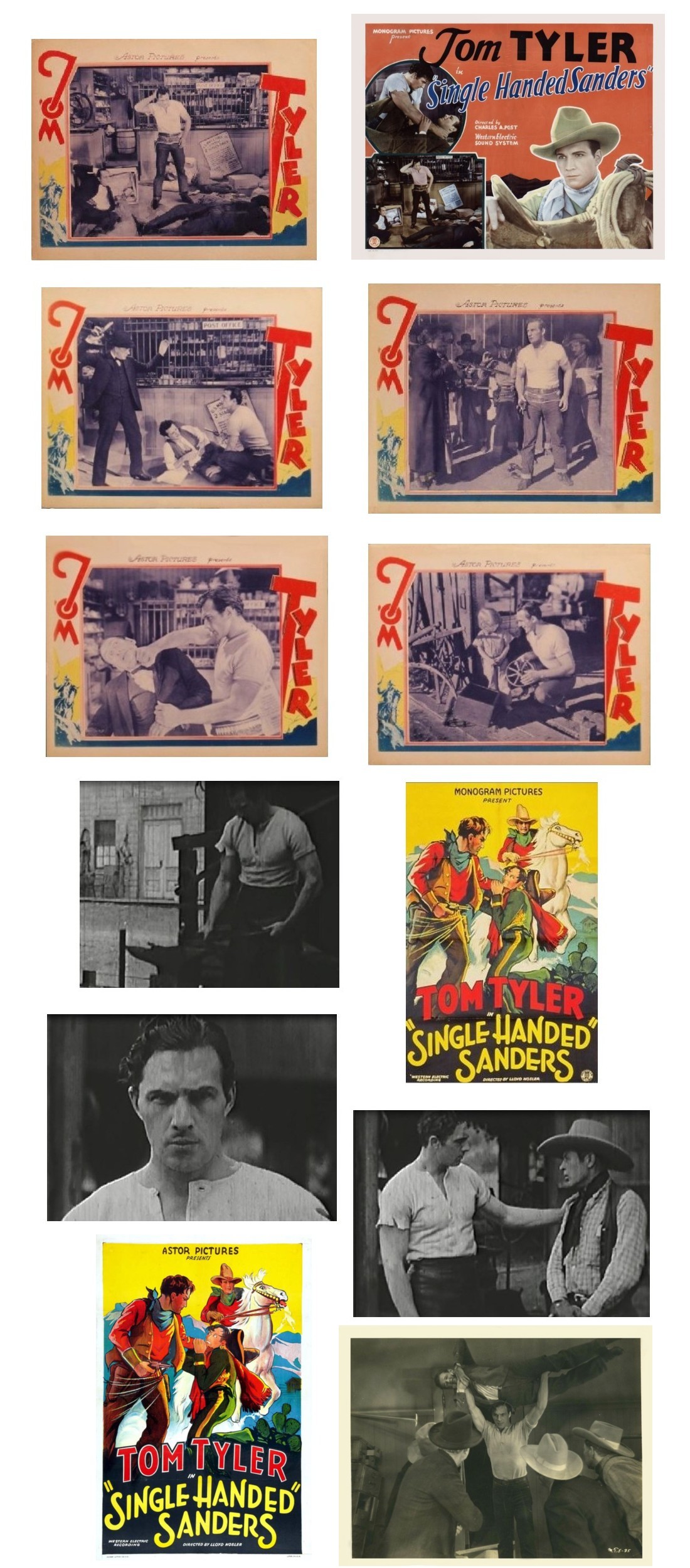 Single Handed Sanders lobby cards one sheets half sheet