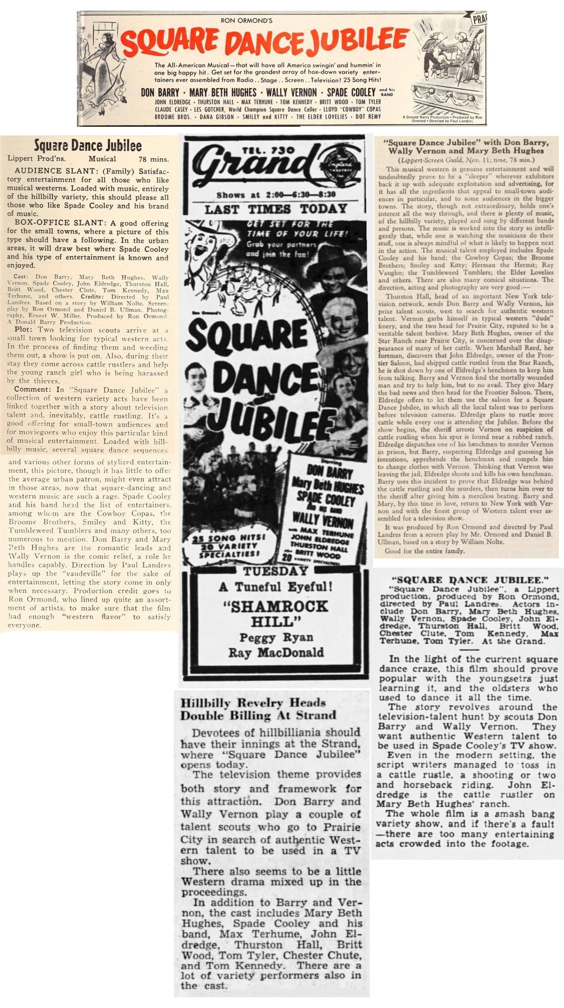 Square Dance Jubilee cinema ads film reviews