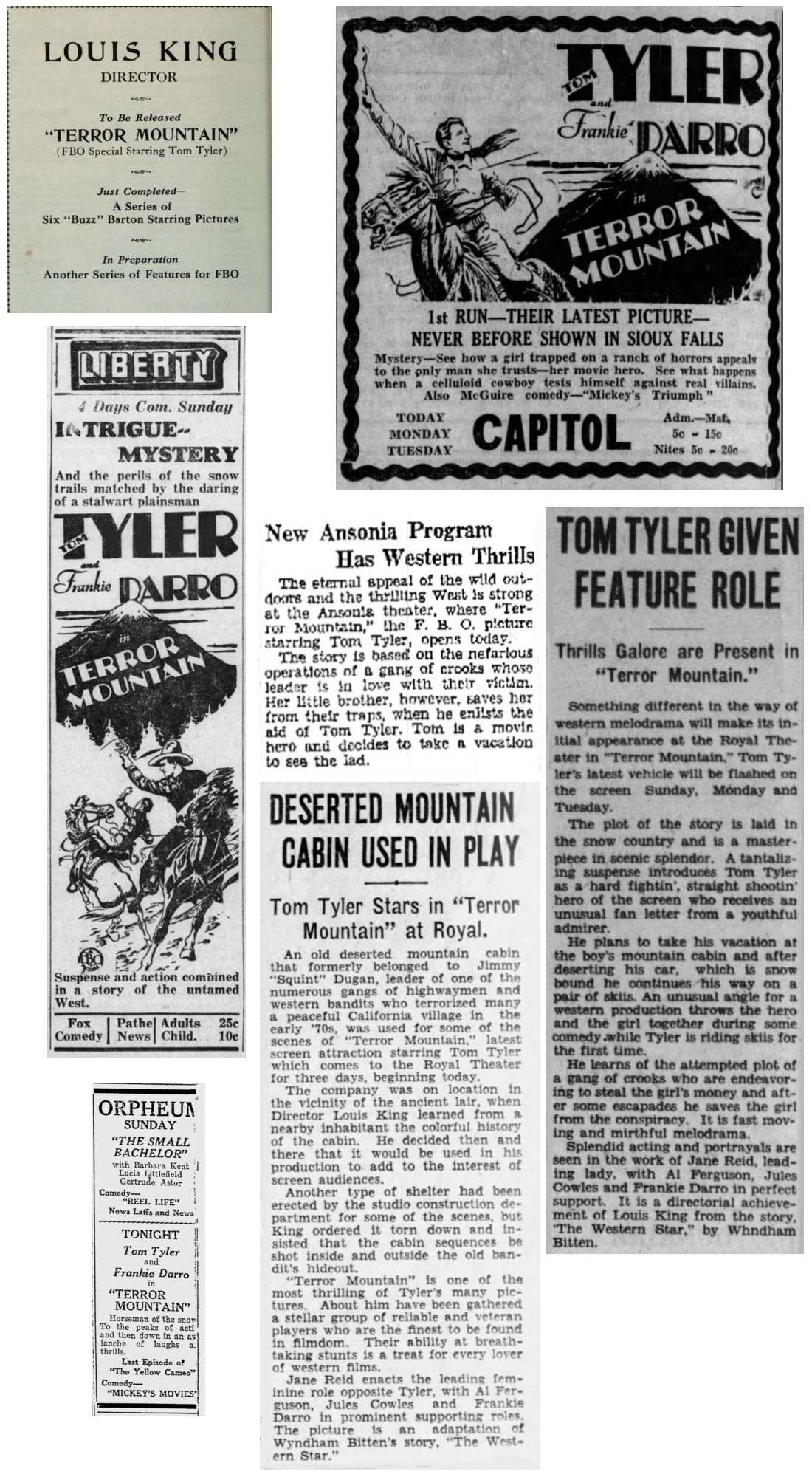 Terror Mountain film reviews cinema ads synopses Terror Mountain film reviews cinema ads synopses