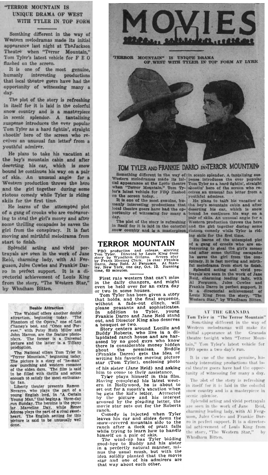Terror Mountain film reviews cinema ads synopses Terror Mountain film reviews cinema ads synopses