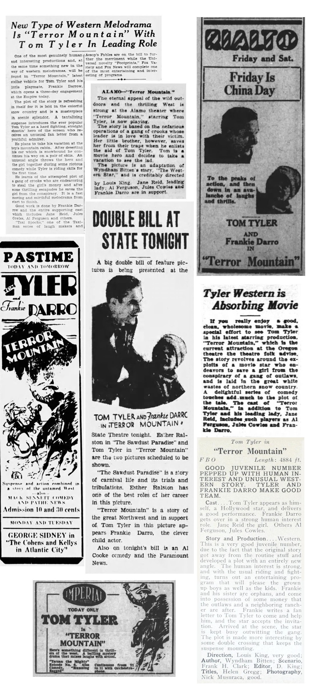 Terror Mountain film reviews cinema ads synopses Terror Mountain film reviews cinema ads synopses