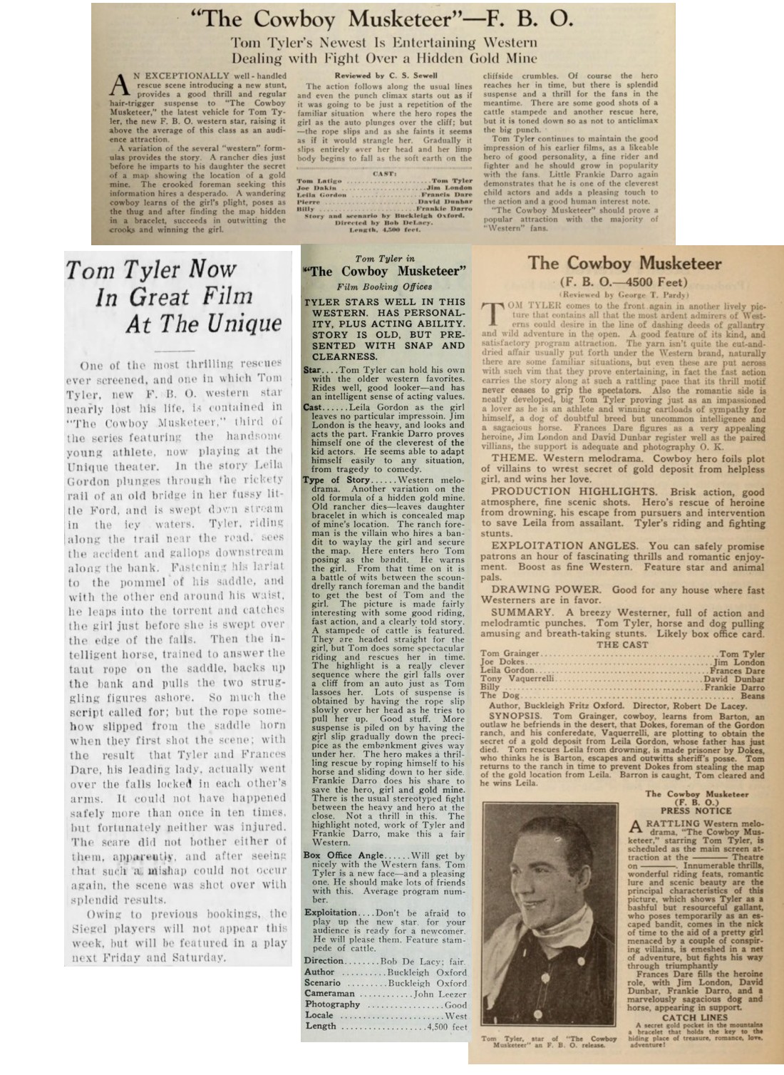 The Cowboy Musketeer cinema ads and film reviews The Cowboy Musketeer cinema ads and film reviews