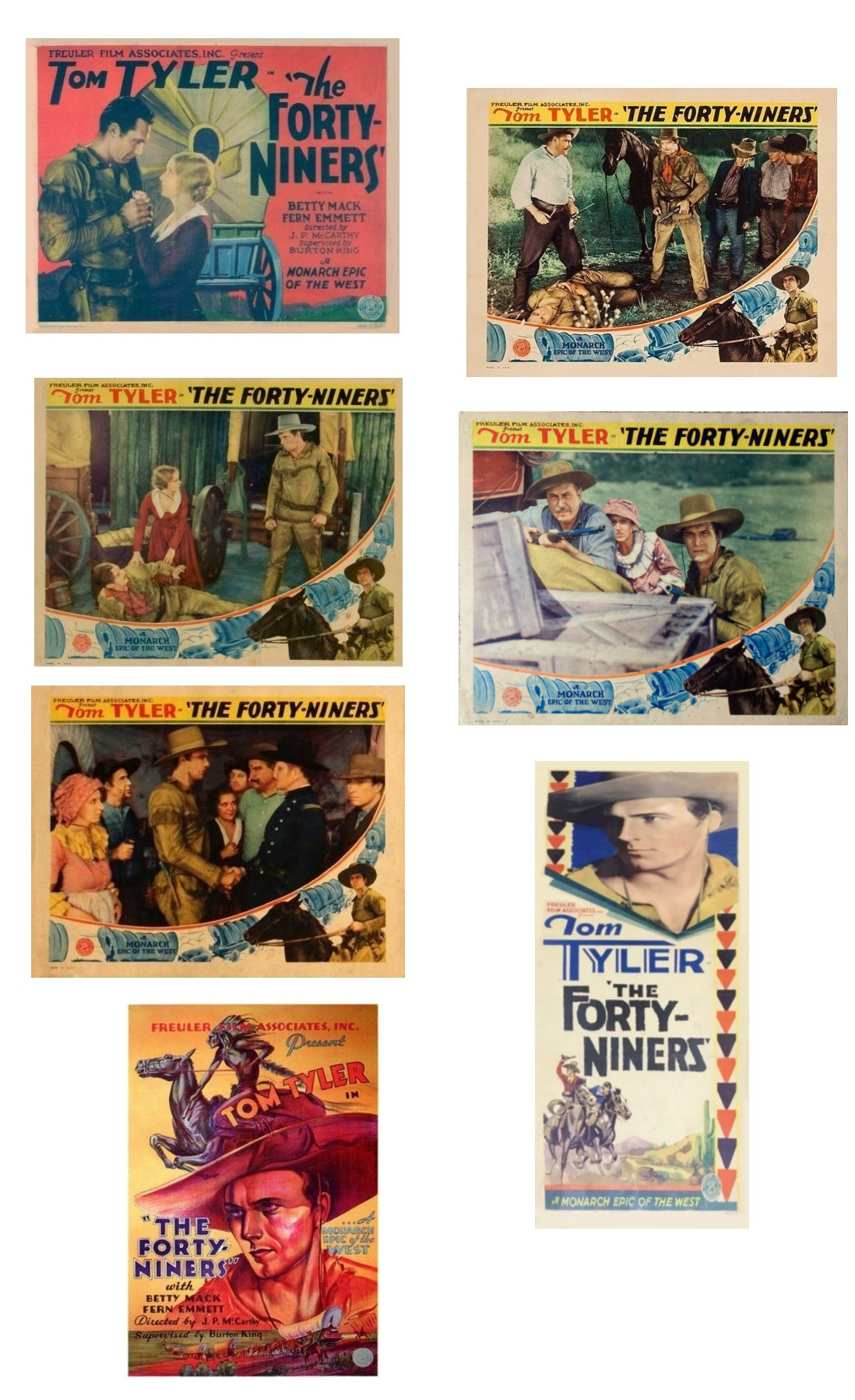 The Forty-Niners lobby cards one sheet