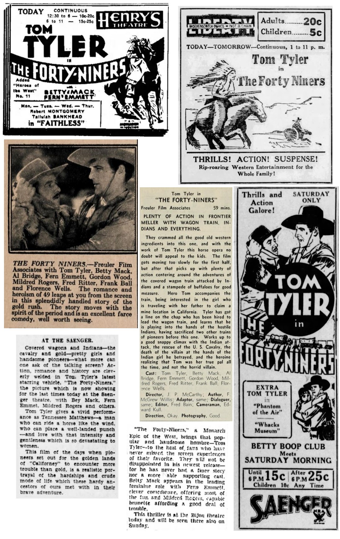 The Forty-Niners cinema ads film reviews