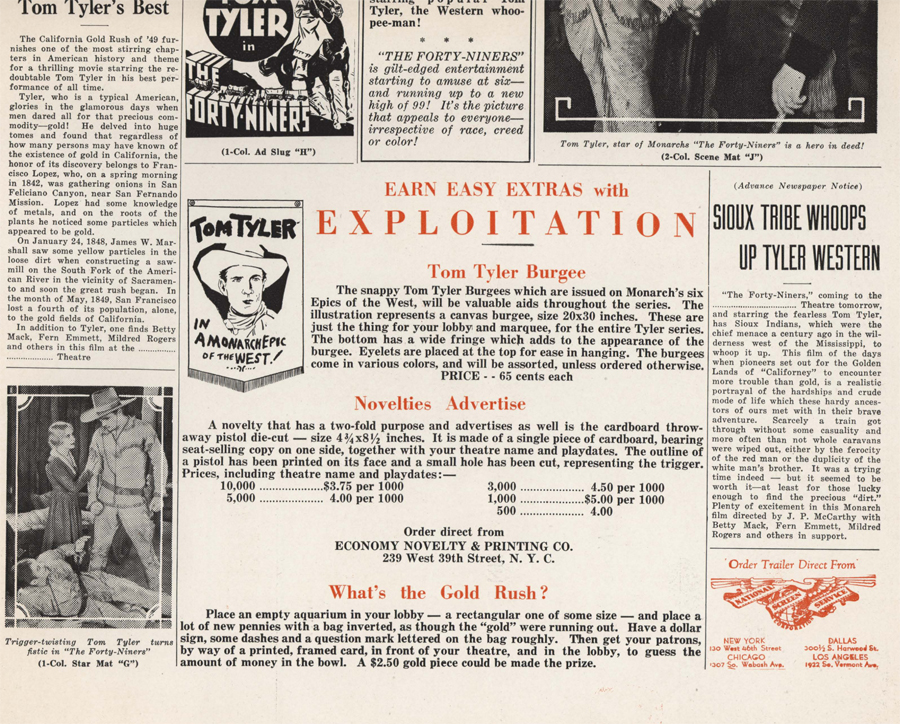 The Forty-Niners pressbook