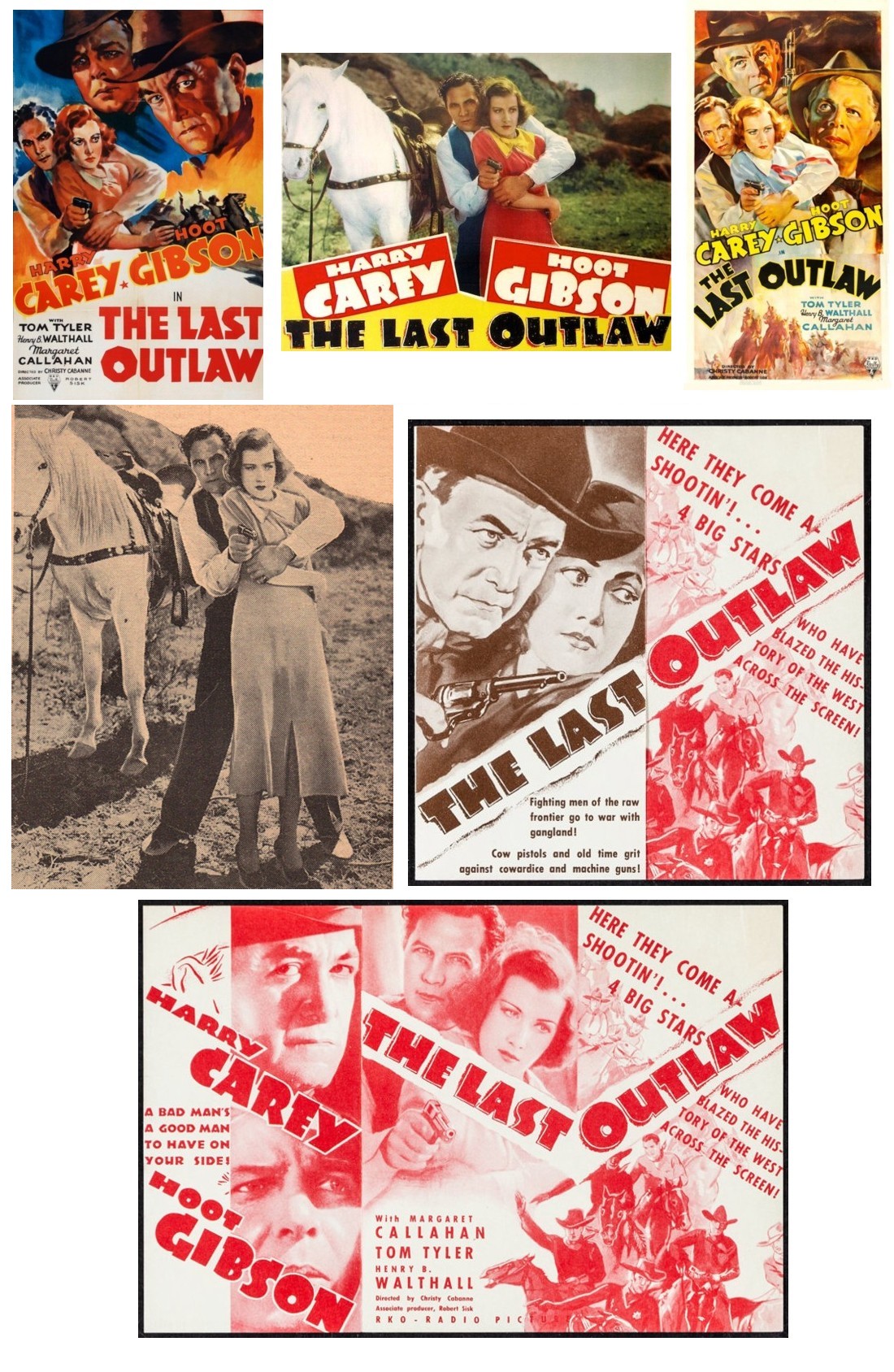 The Last Outlaw one sheets lobby card movie herald