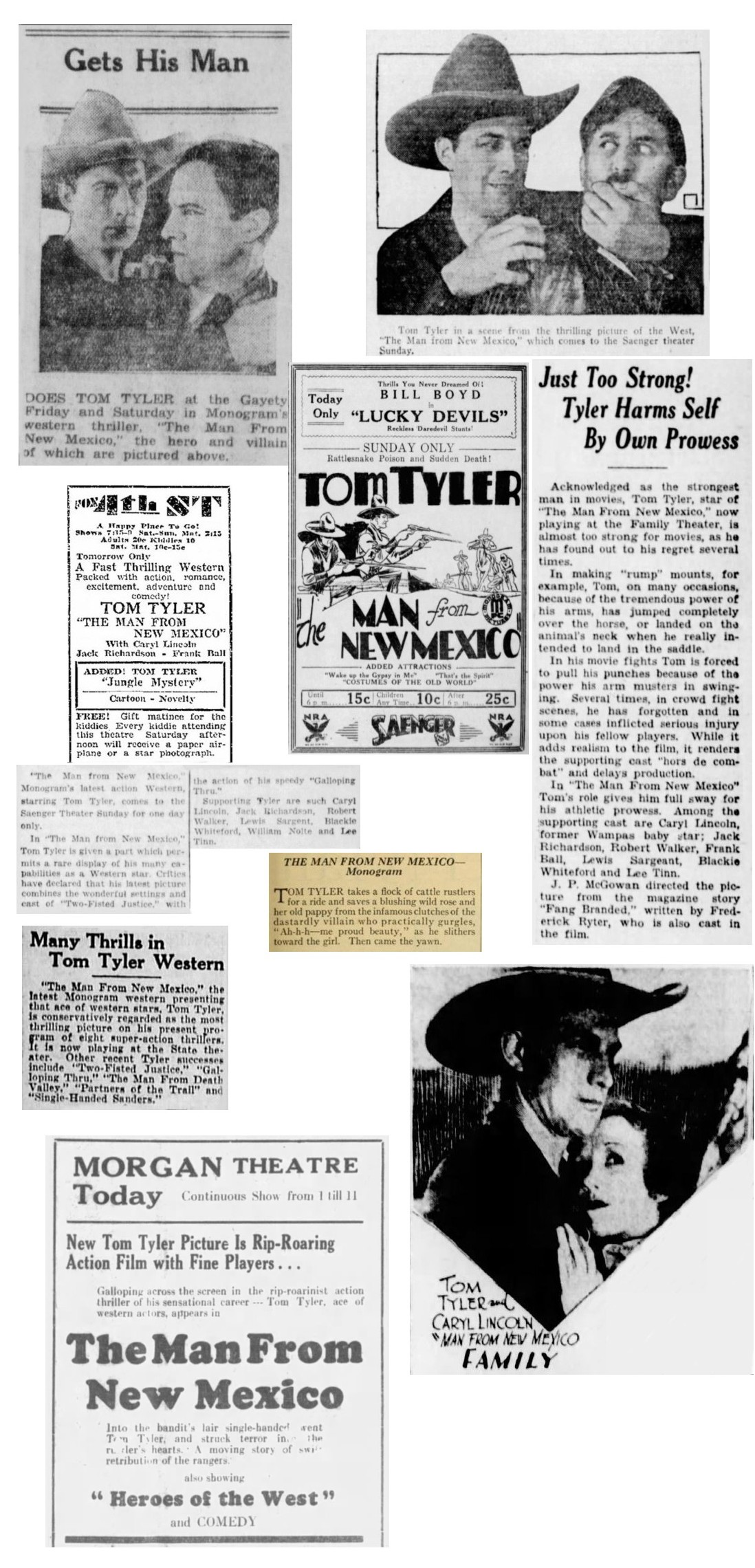 The Man from New Mexico cinema ads film reviews