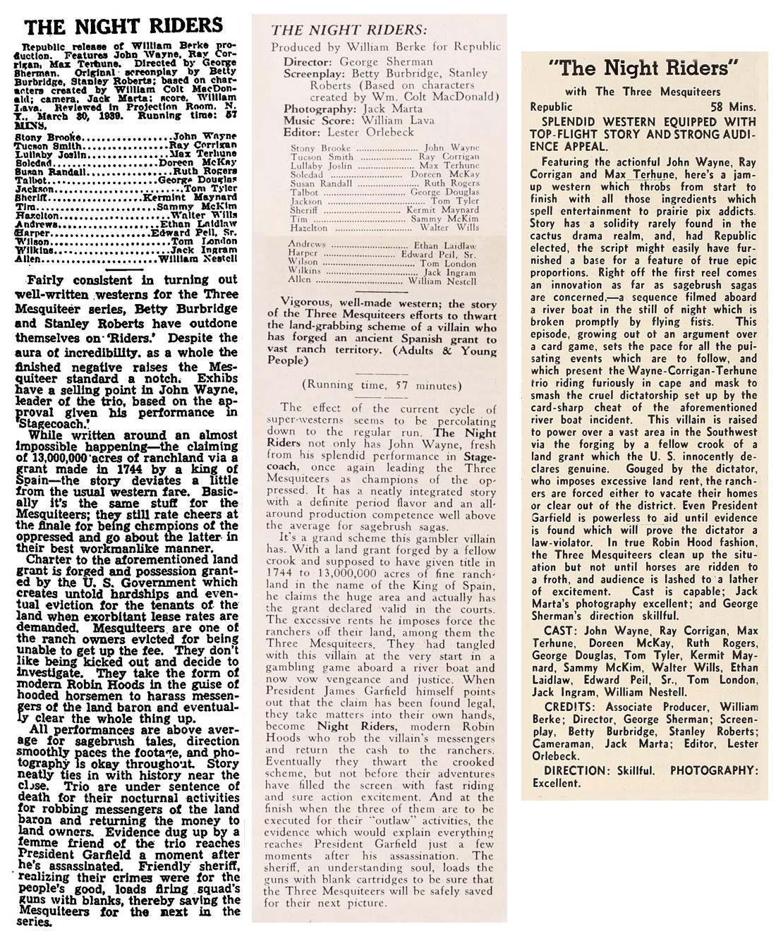 The Night Riders film reviews