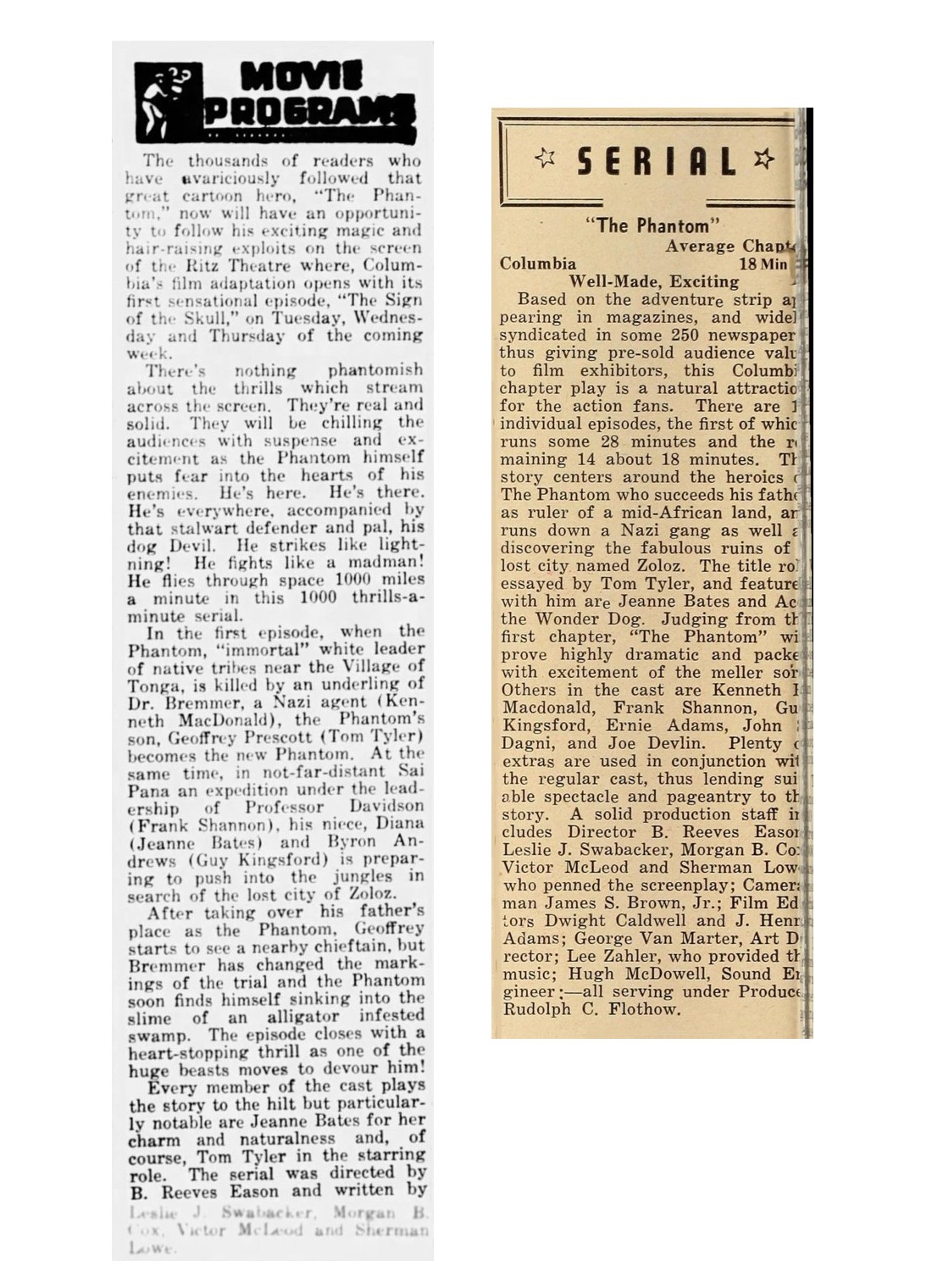 The Phantom film reviews