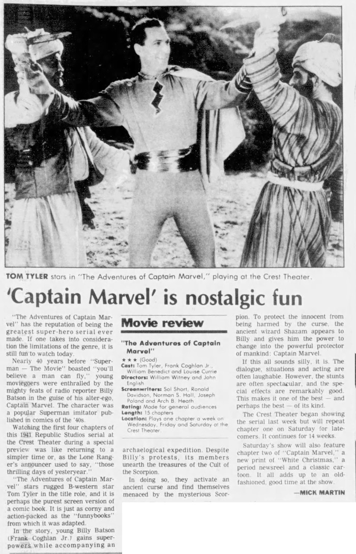 Adventures of Captain Marvel Is Nostalgic Fun