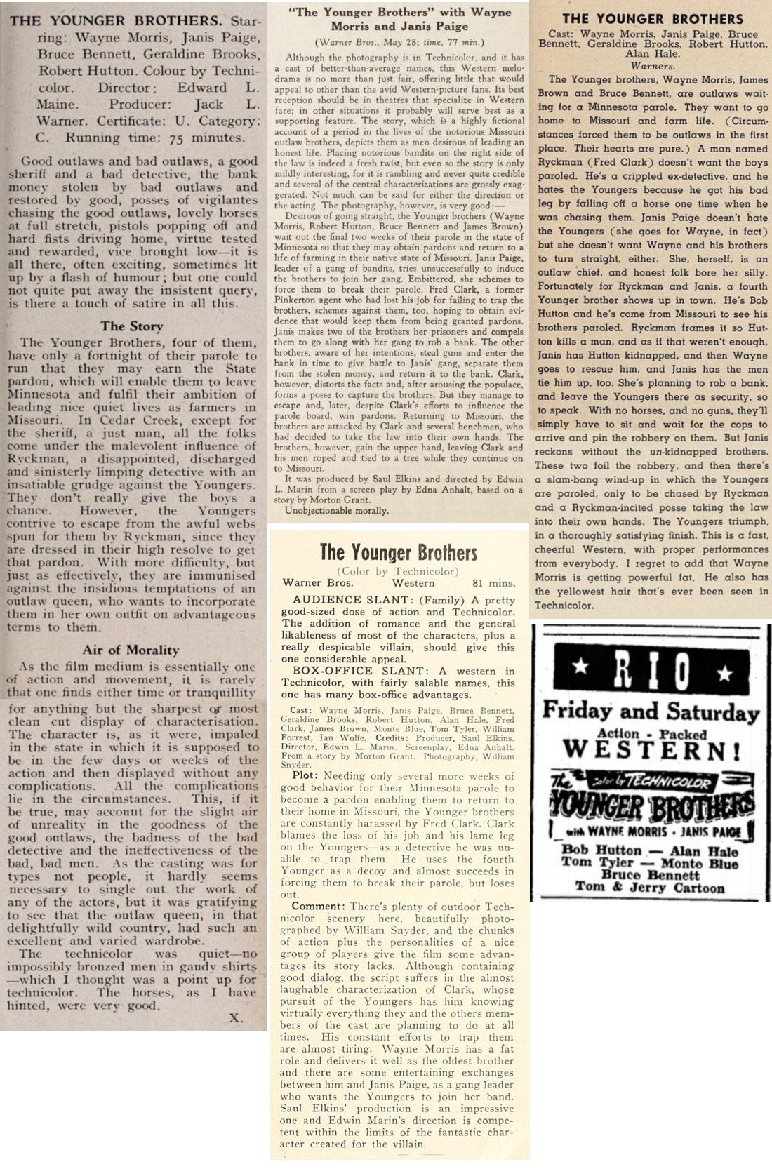 The Younger Brothers cinema ad film reviews The Younger Brothers cinema ad film reviews