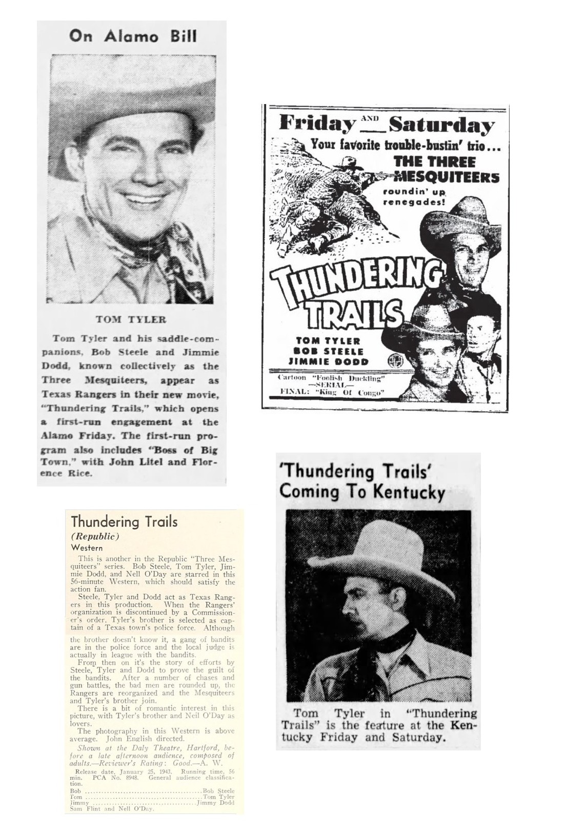 Thundering Trails screencap cinema ads film reviews