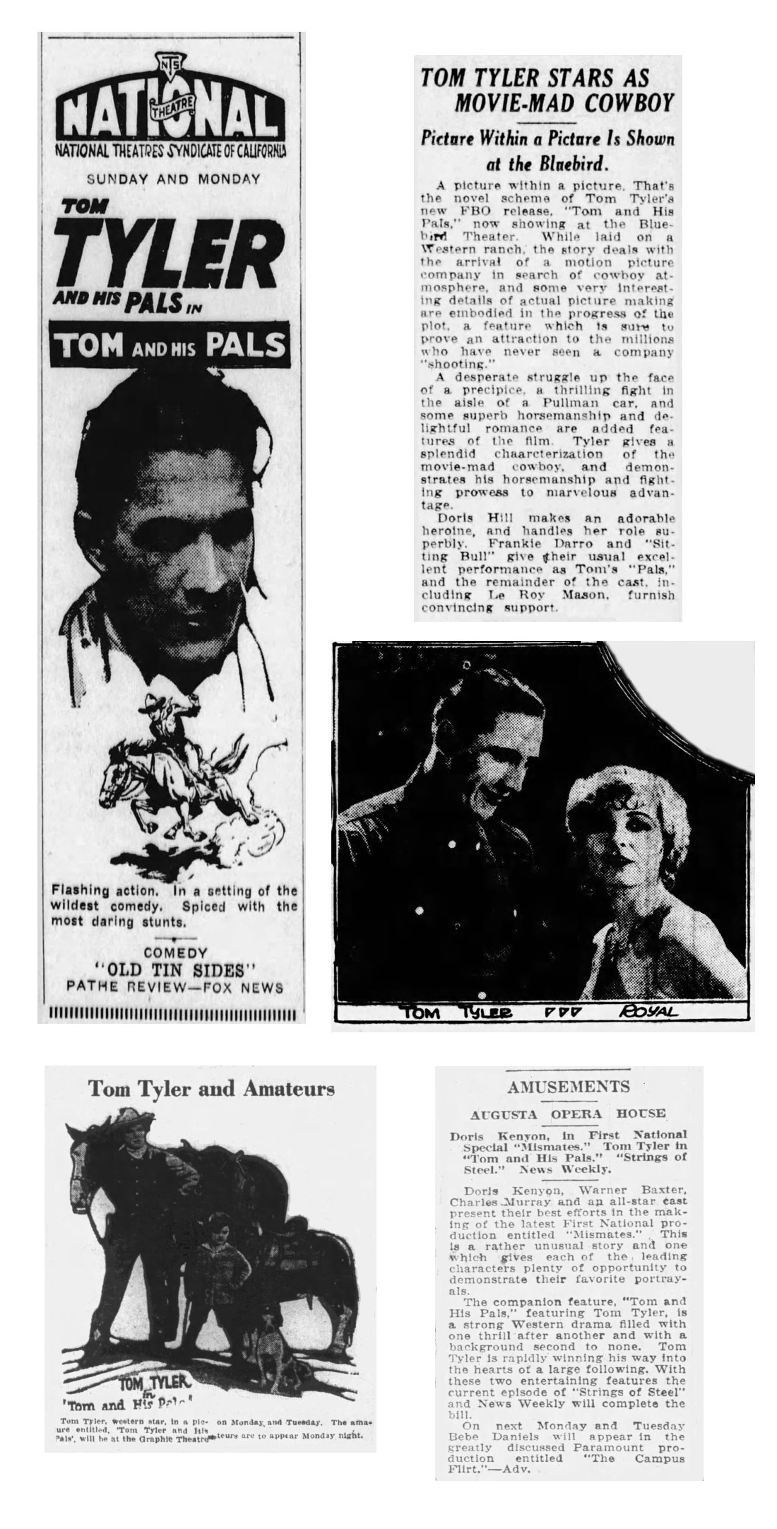 Tom and His Pals film reviews cinema ads synopses