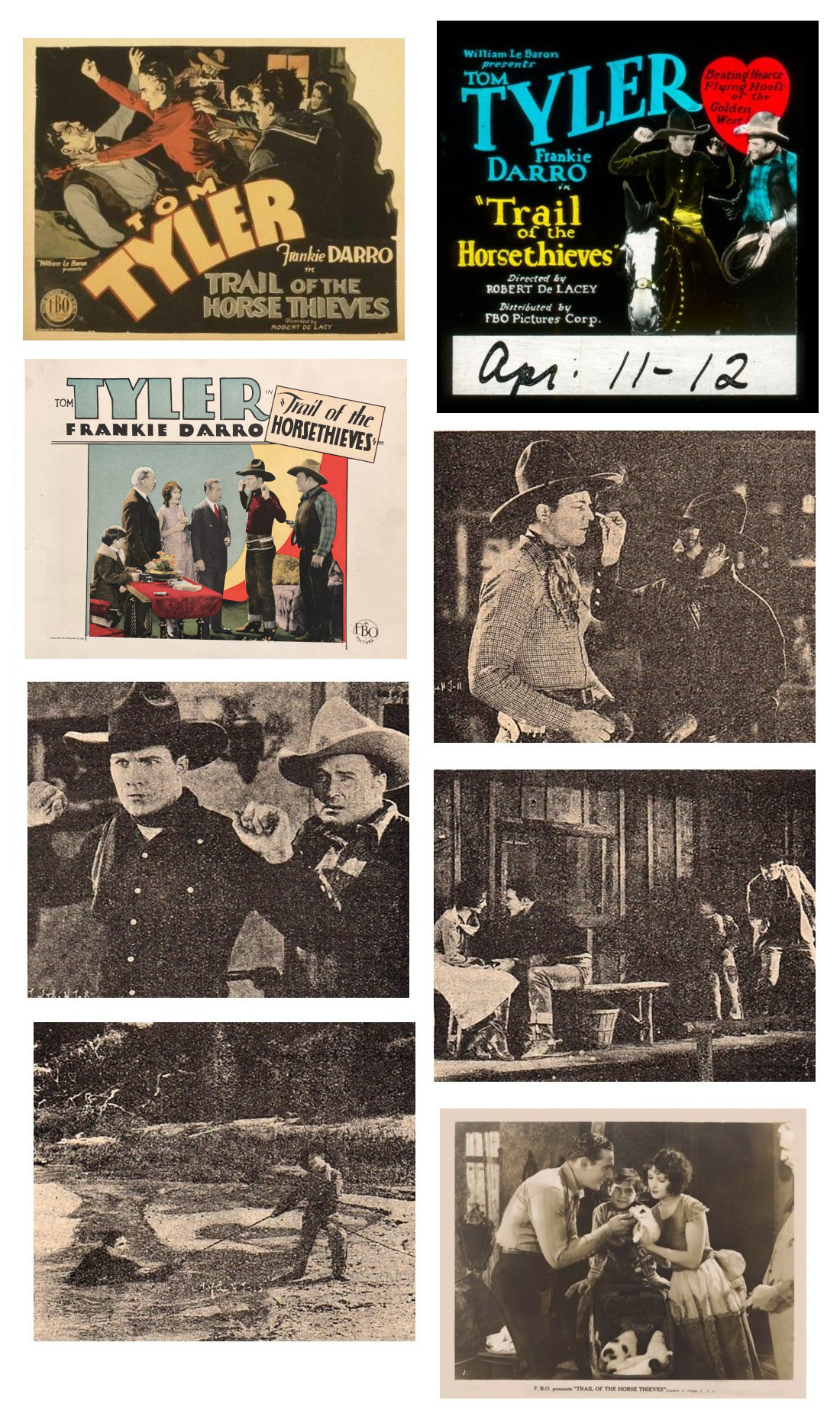 Trail of the Horse Thieves film stills lobby card