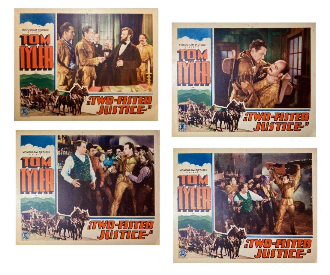 Two Fisted Justice one sheets lobby cards three shee