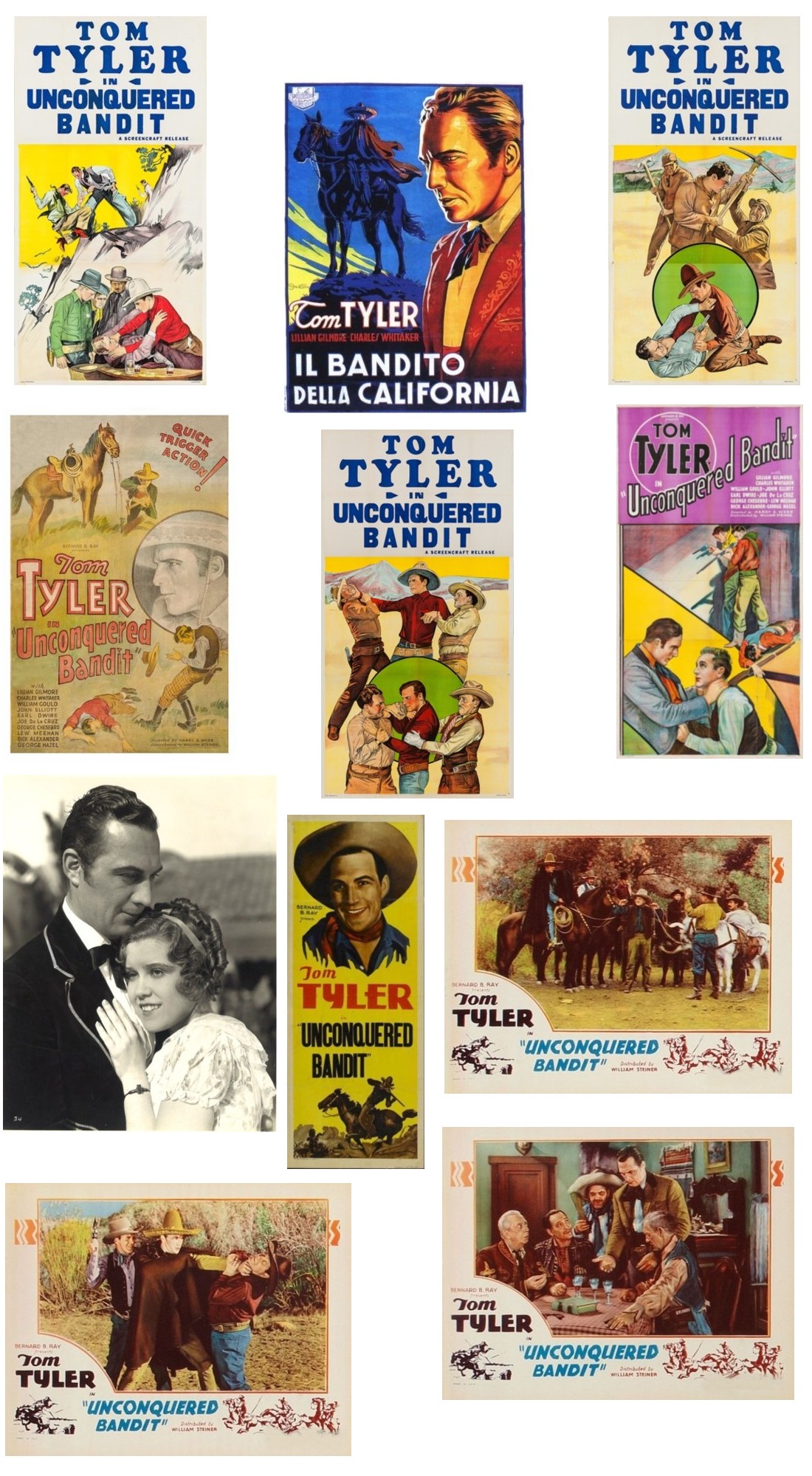 Unconquered Bandit three sheets insert one sheets lobby cards film still