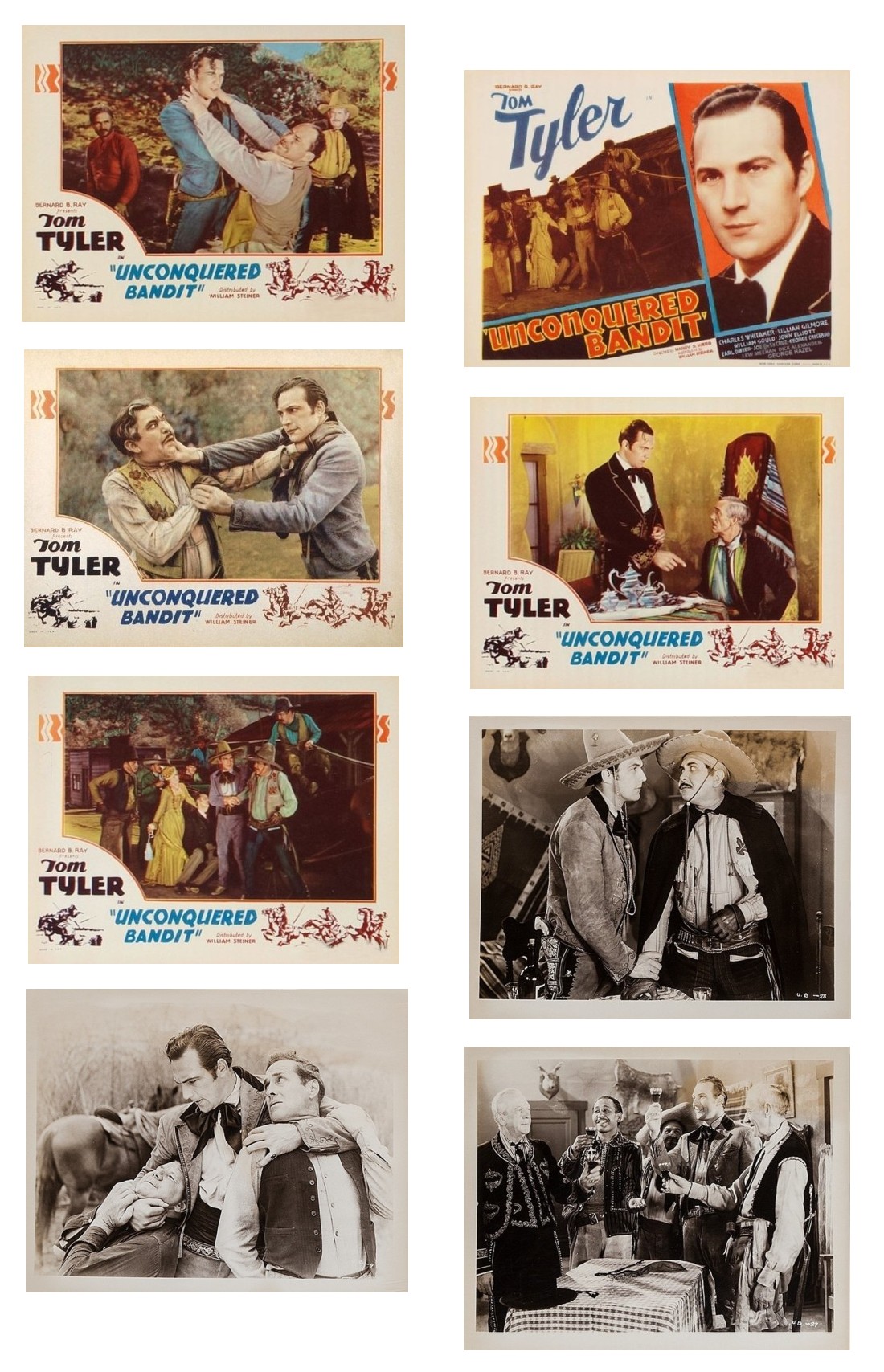 Unconquered Bandit lobby cards film stills