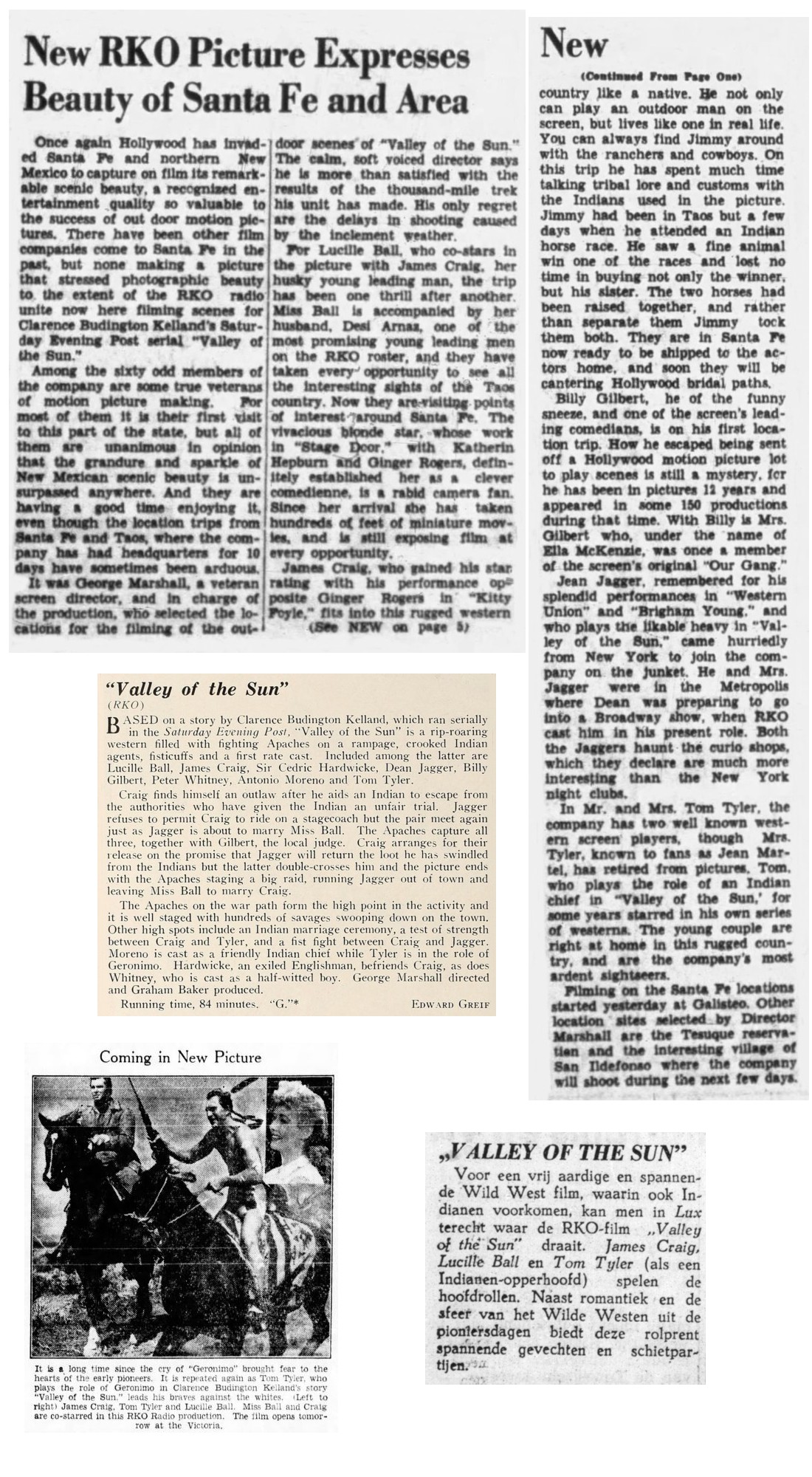 Valley of the Sun film reviews production article