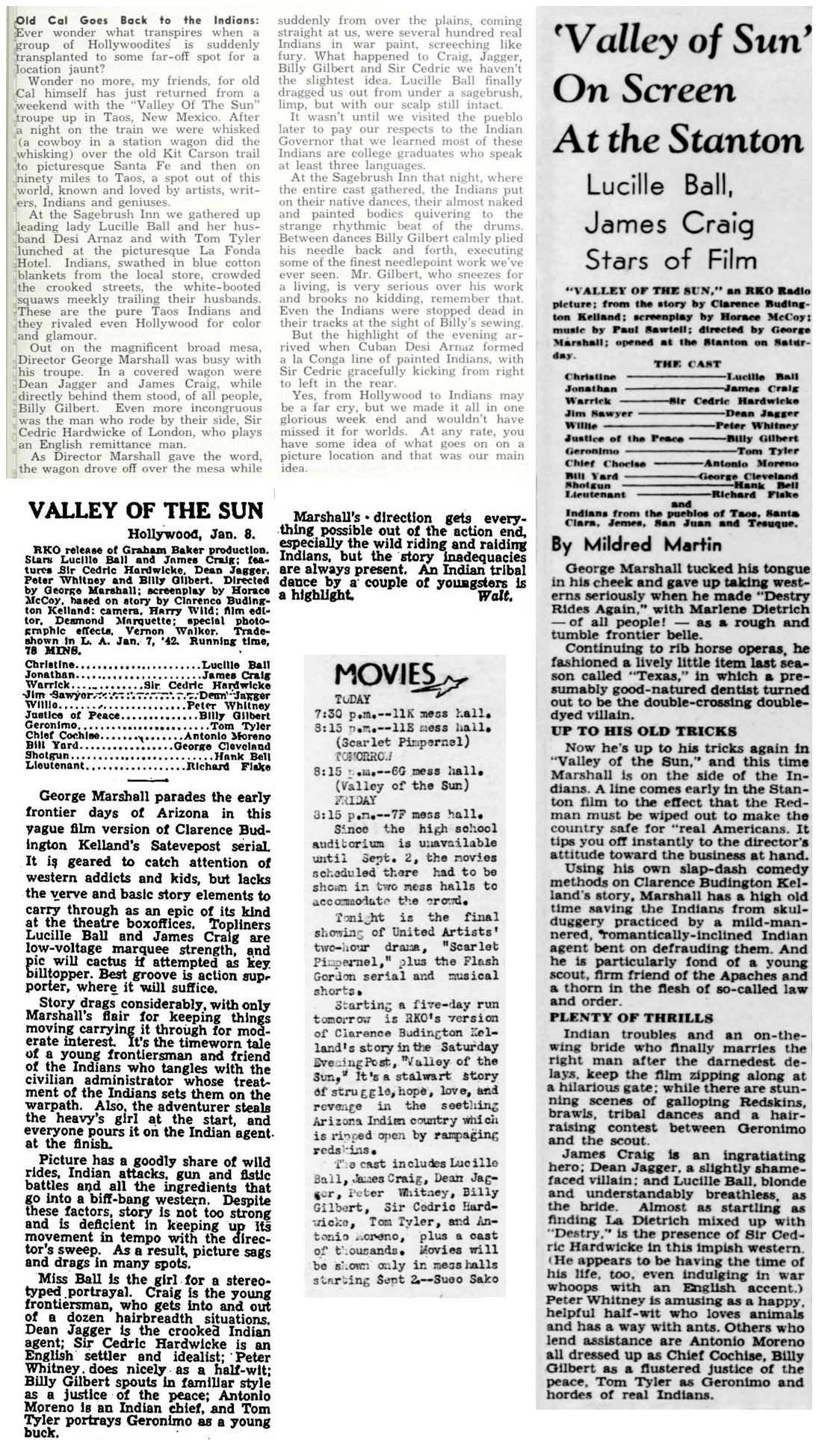 Valley of the Sun film reviews production article