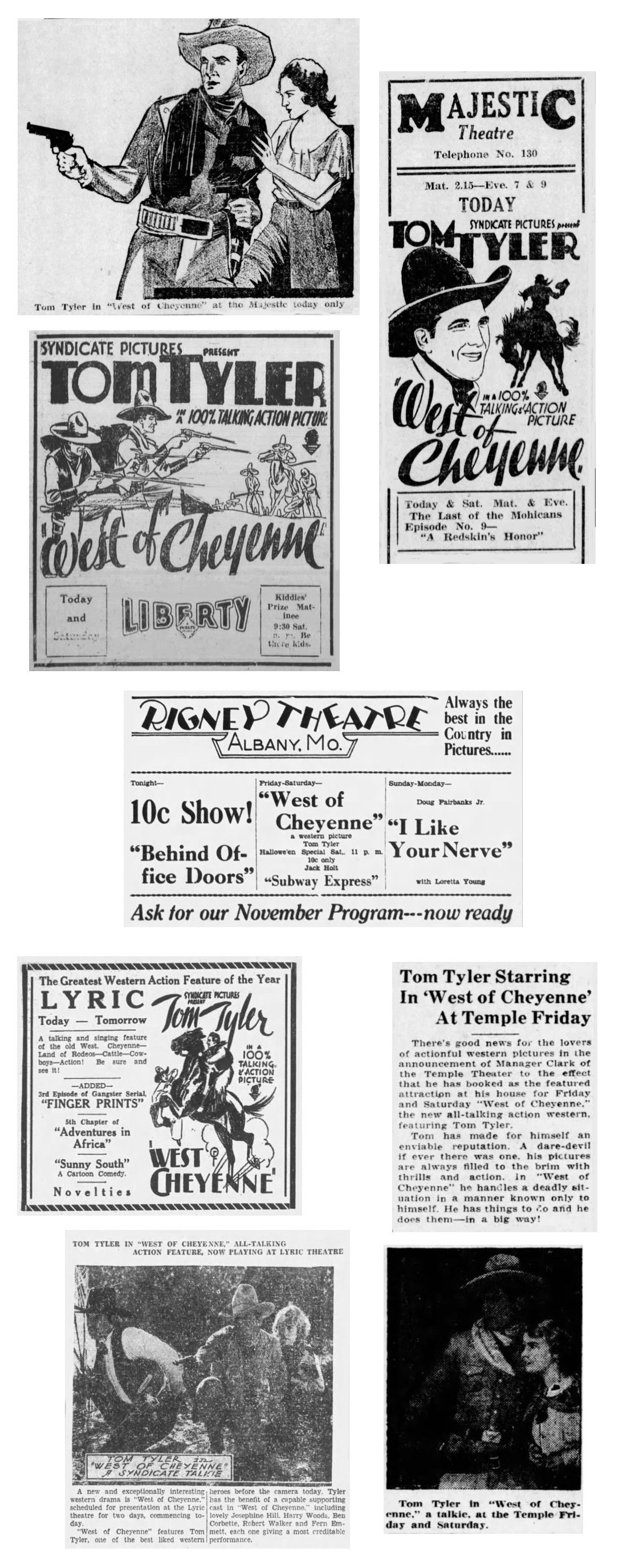 West of Cheyenne film reviews cinema ads West of Cheyenne film reviews cinema ads
