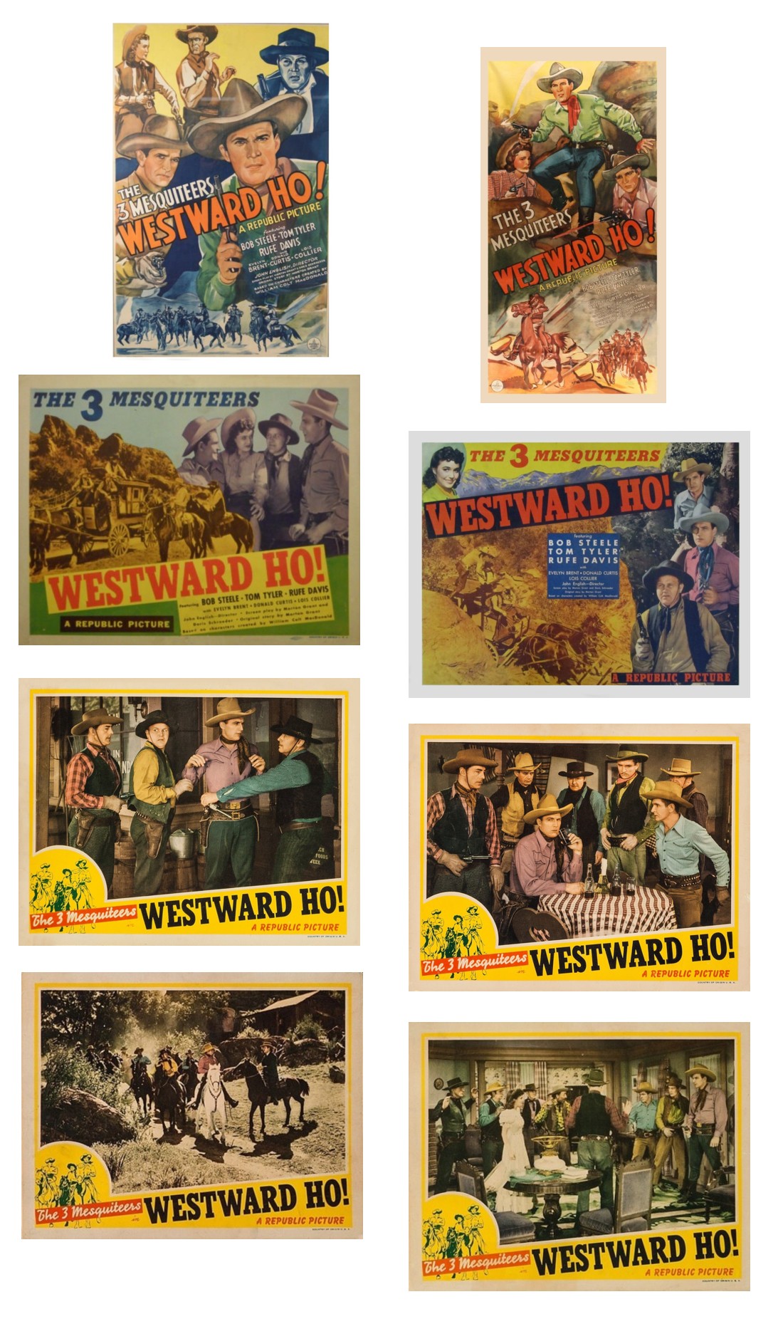 Westward Ho one sheet three sheet half sheet lobby cards Westward Ho one sheet three sheet half sheet lobby cards