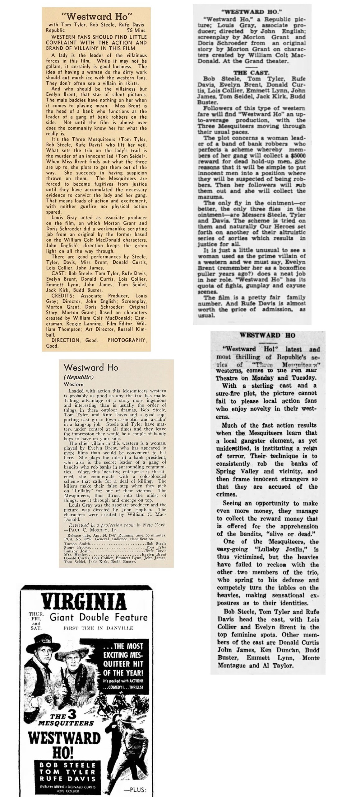 Westward Ho cinema ad film reviews Westward Ho cinema ad film reviews