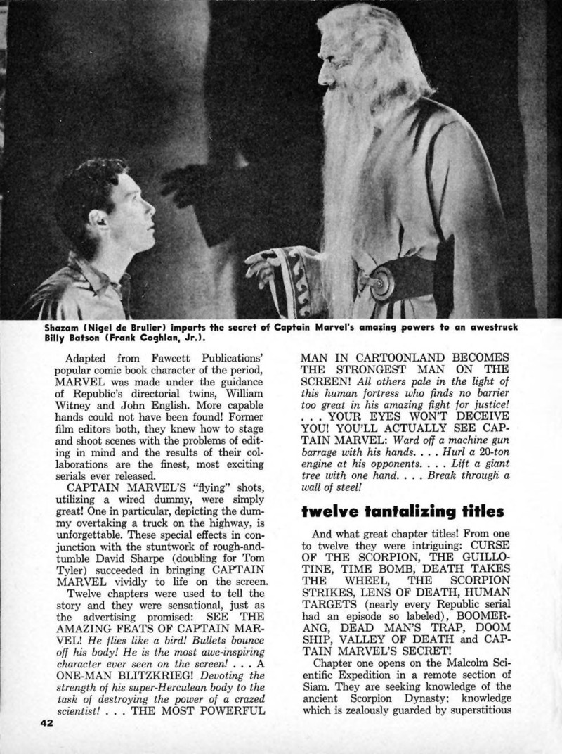 Adventures of Captain Marvel On the Screen article